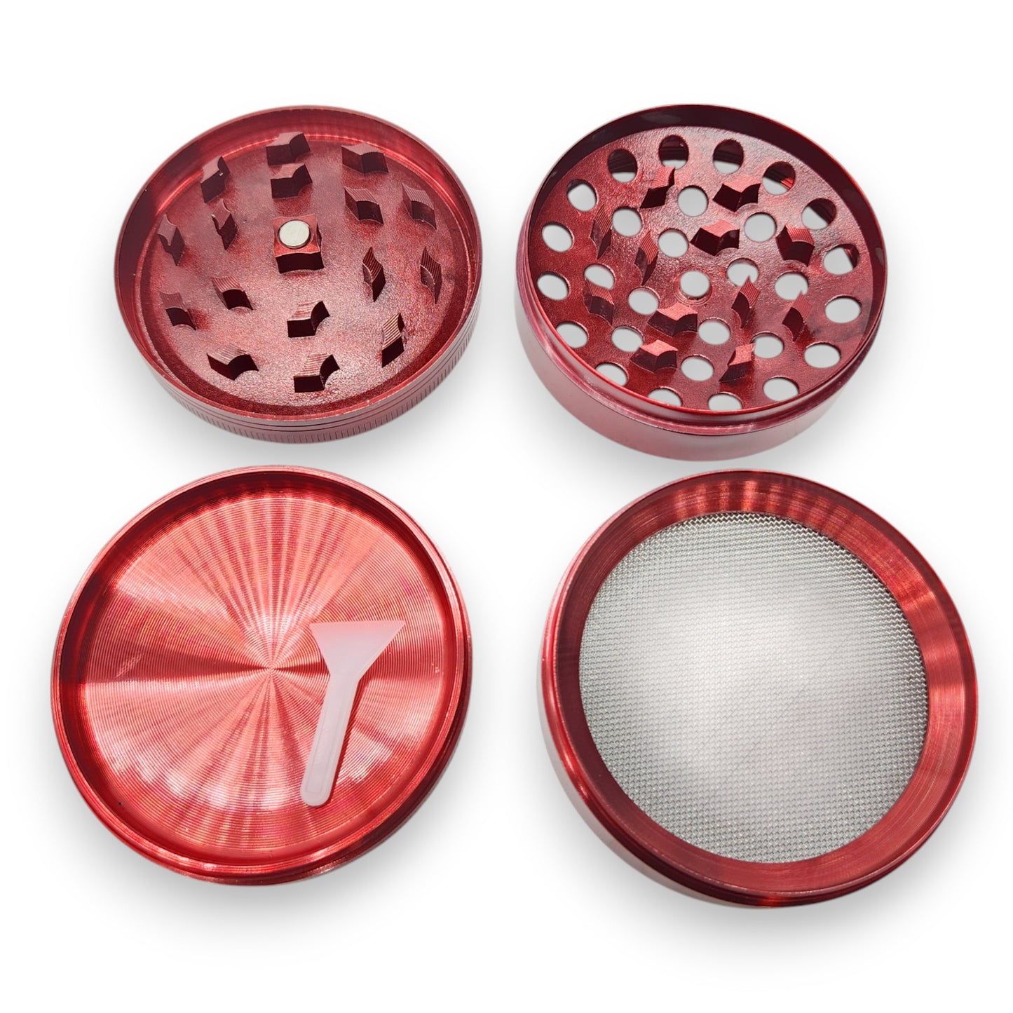 2.5" Tsunami Chromium Finish 4 Piece Grinder