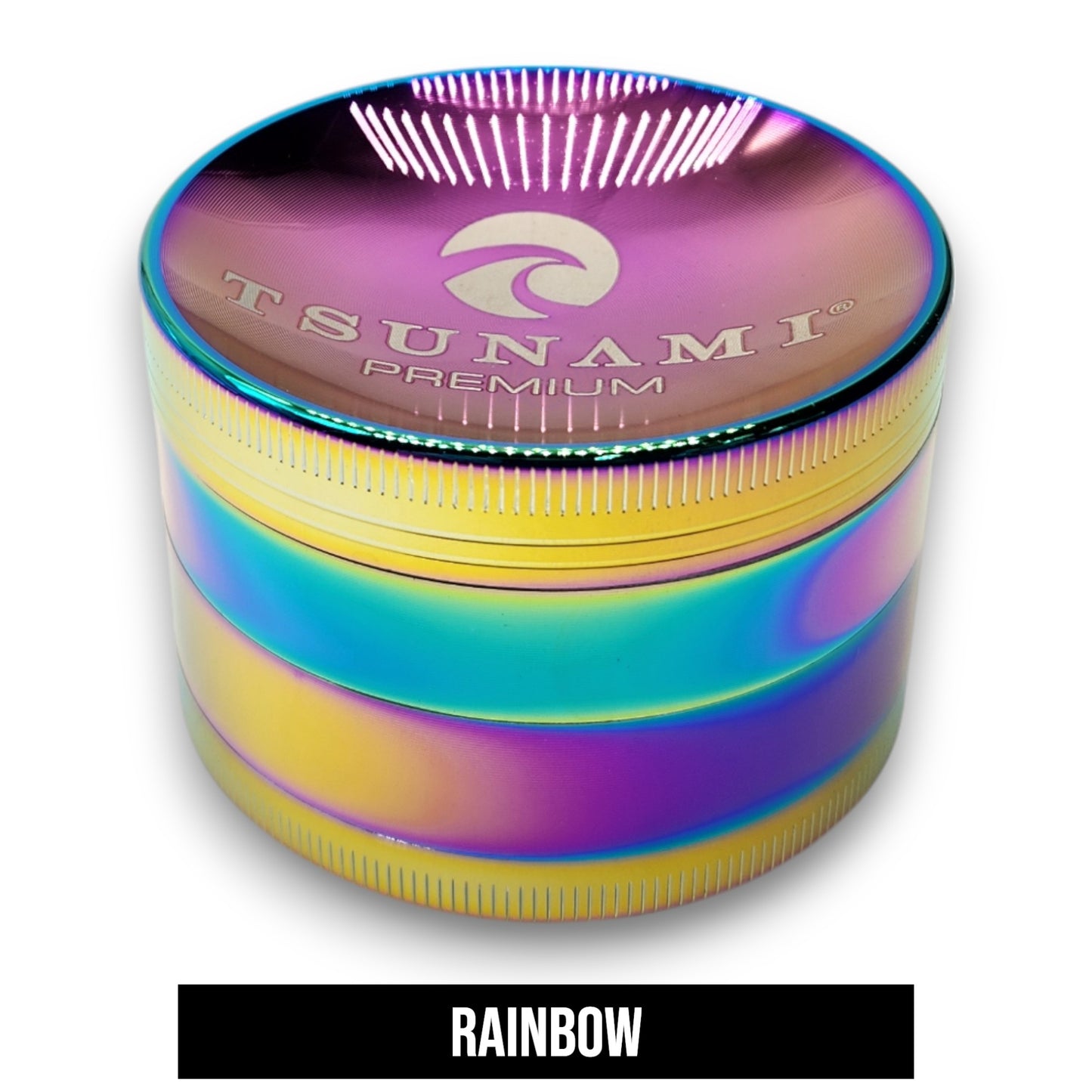 2.5" Tsunami Chromium Finish 4 Piece Grinder