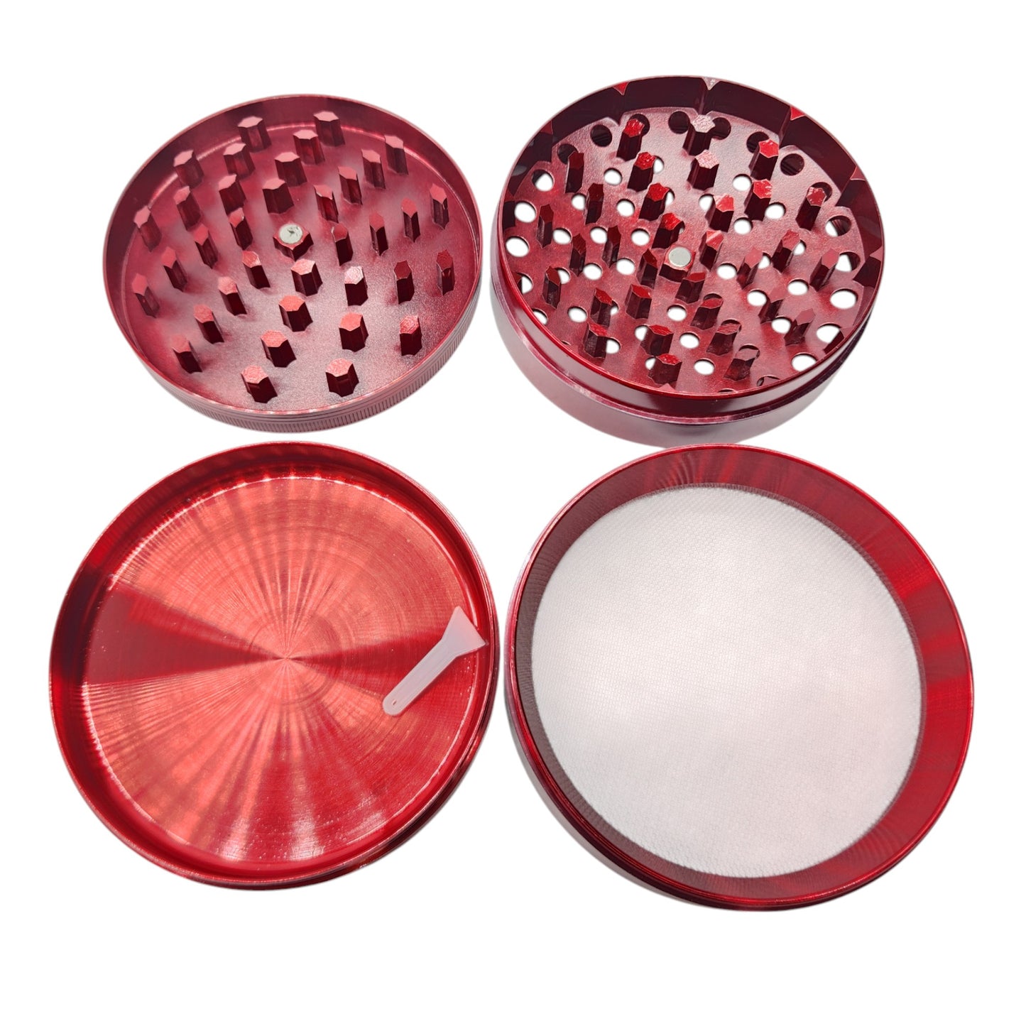4" Tsunami Chromium Finish 4 Piece Grinder