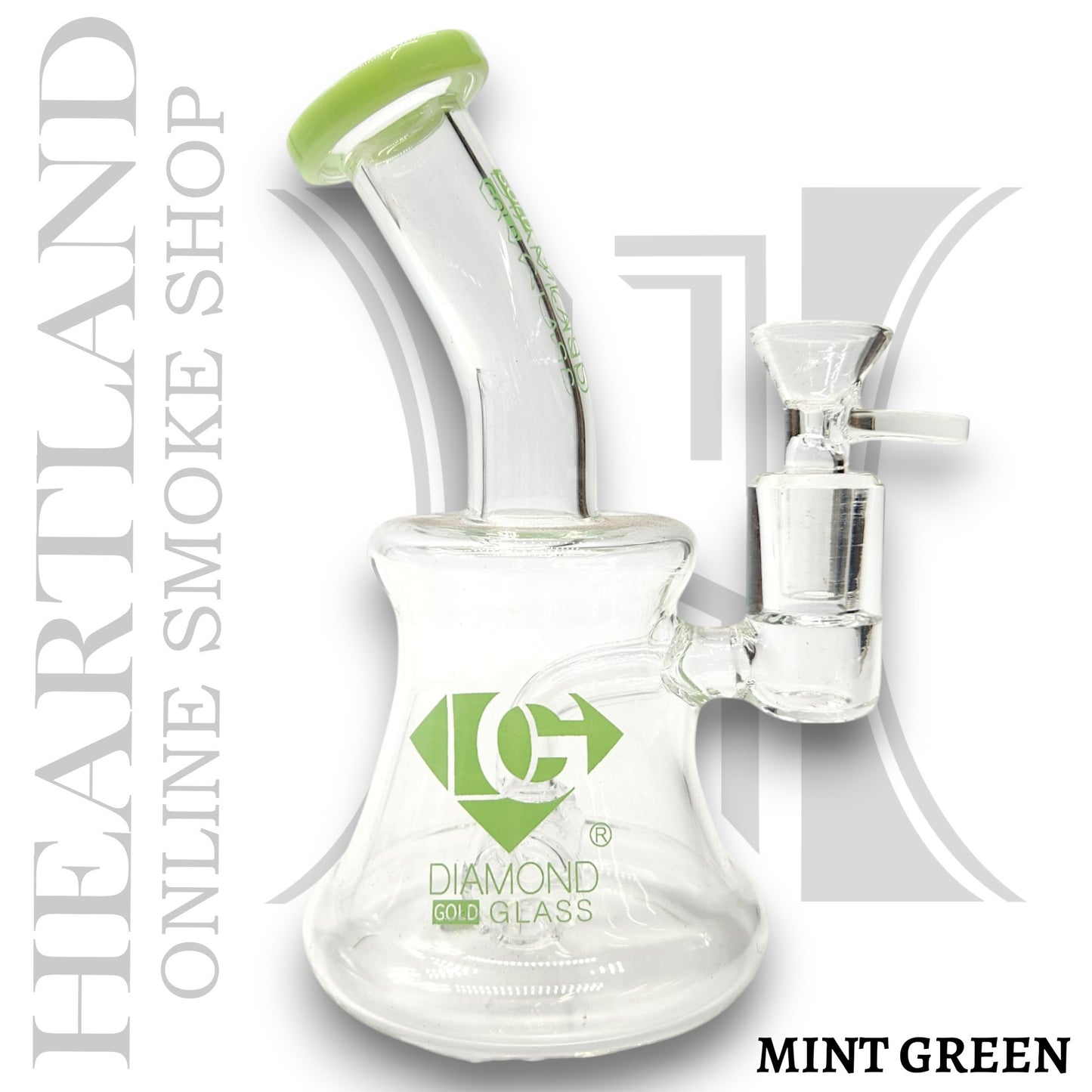 7" Diamond Barrel Perc Bong