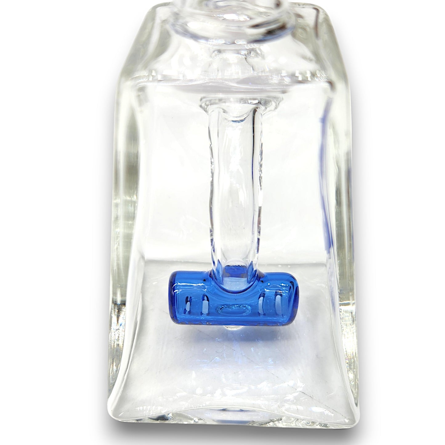 5.5" Diamond Glass Mini Rig Pocket Bubbler Barrel Perc Bong