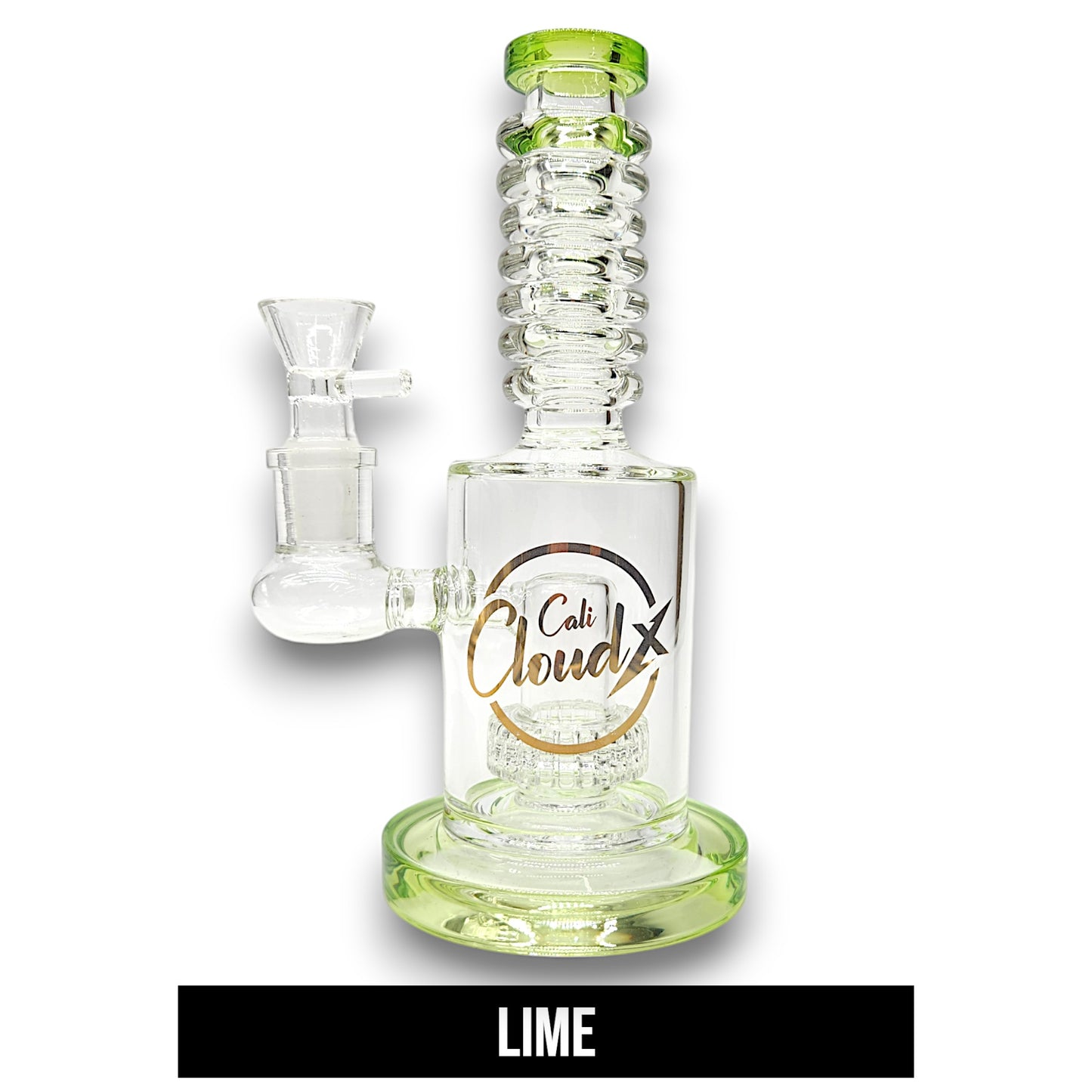9" Cali CloudX Matrix UFO Perc Straight Tube Barrel Bong