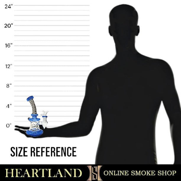 6" Cali CloudX Circ Perc Pocket Size Bubbler Bong