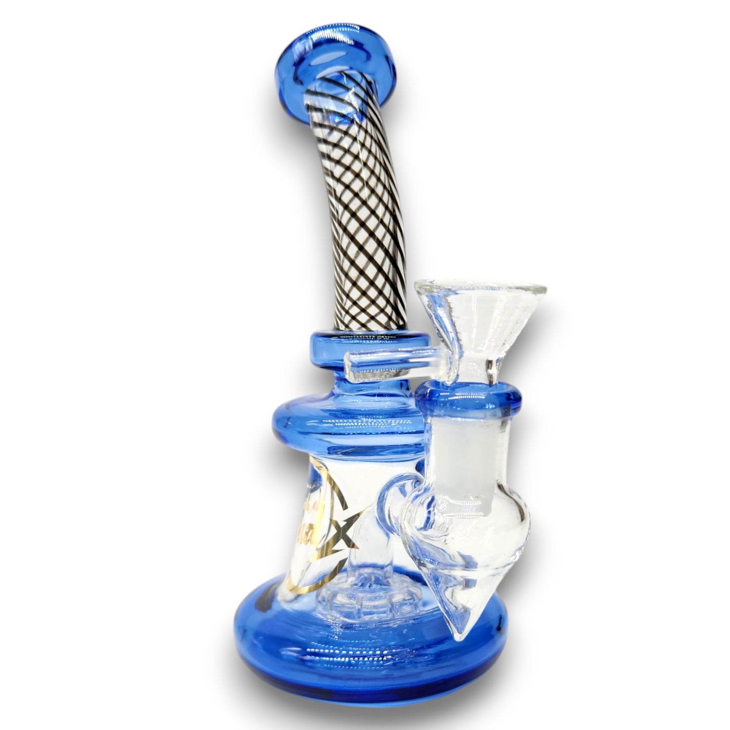 6" Cali CloudX Circ Perc Pocket Size Bubbler Bong