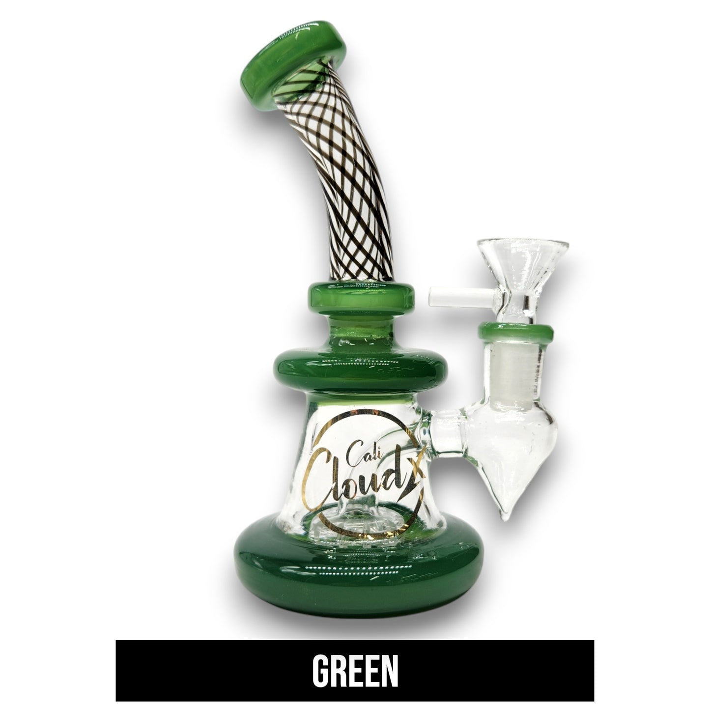 6" Cali CloudX Circ Perc Pocket Size Bubbler Bong