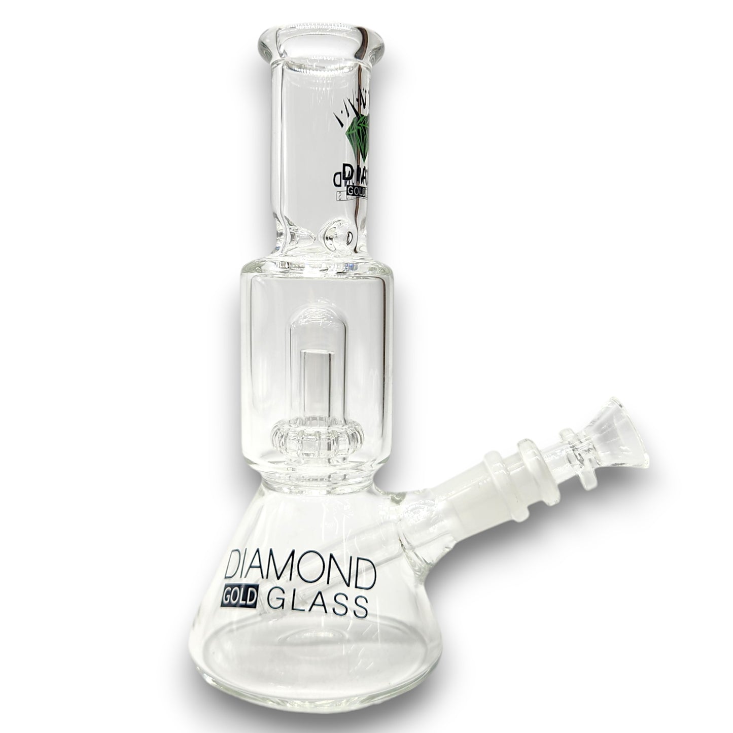 9" Diamond Gold Glass UFO Percolator Small Beaker
