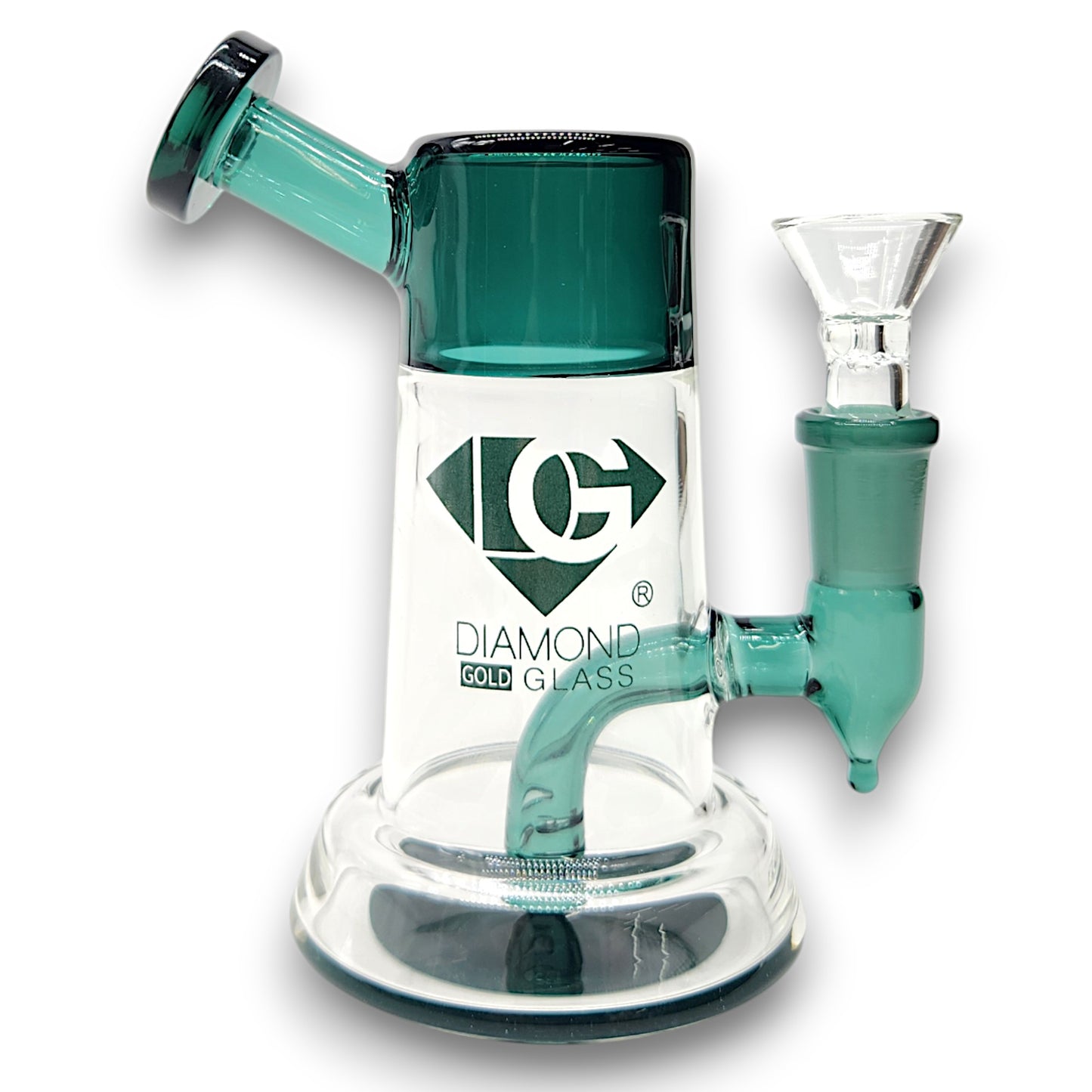 5.5" Diamond Glass Mini Bong Bubbler