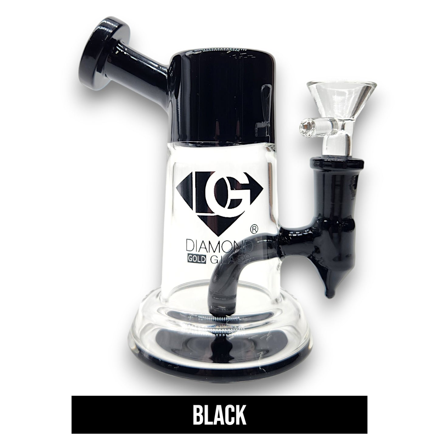 5.5" Diamond Glass Mini Bong Bubbler