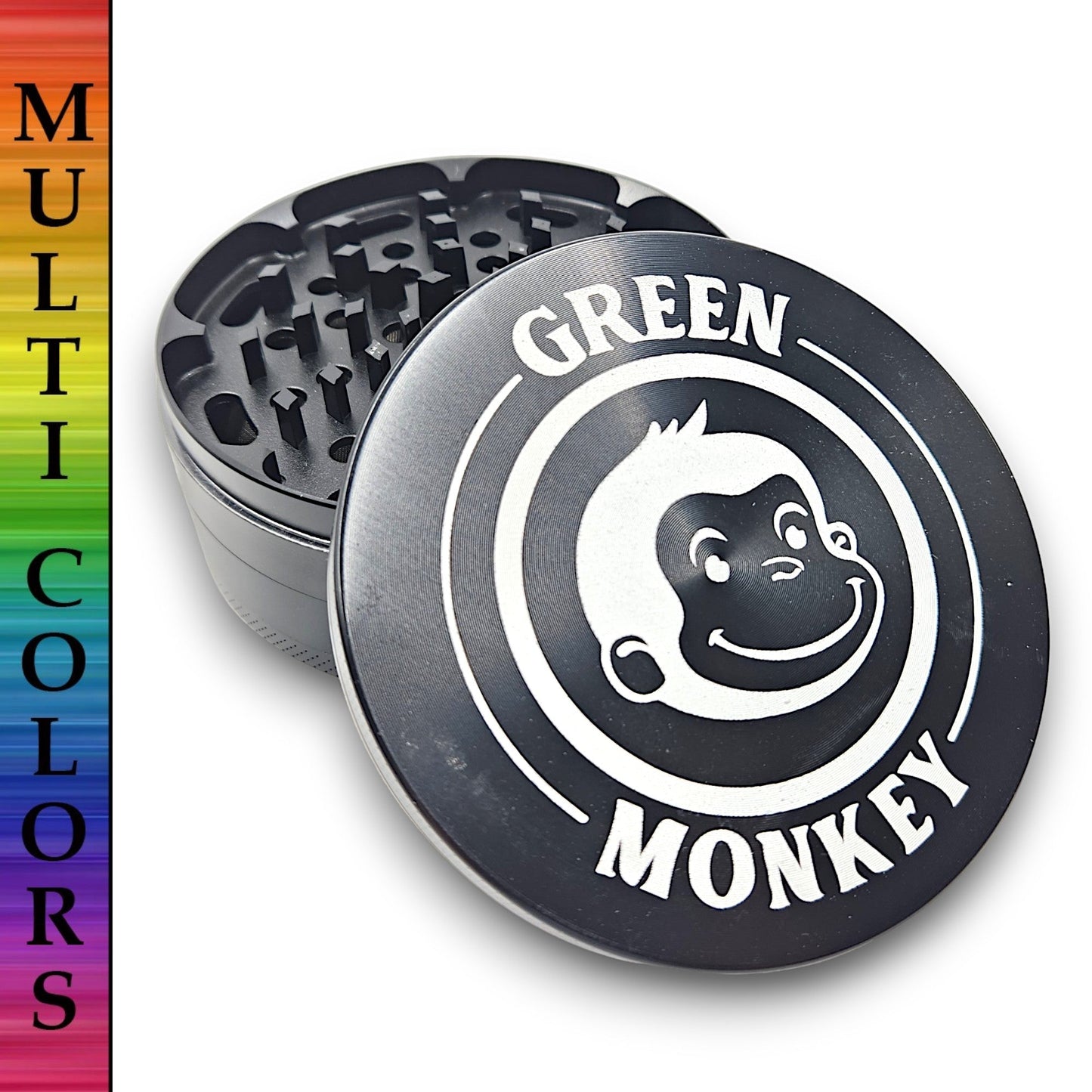 4" Large Green Monkey Capuchin Aluminum 4 Piece Grinder