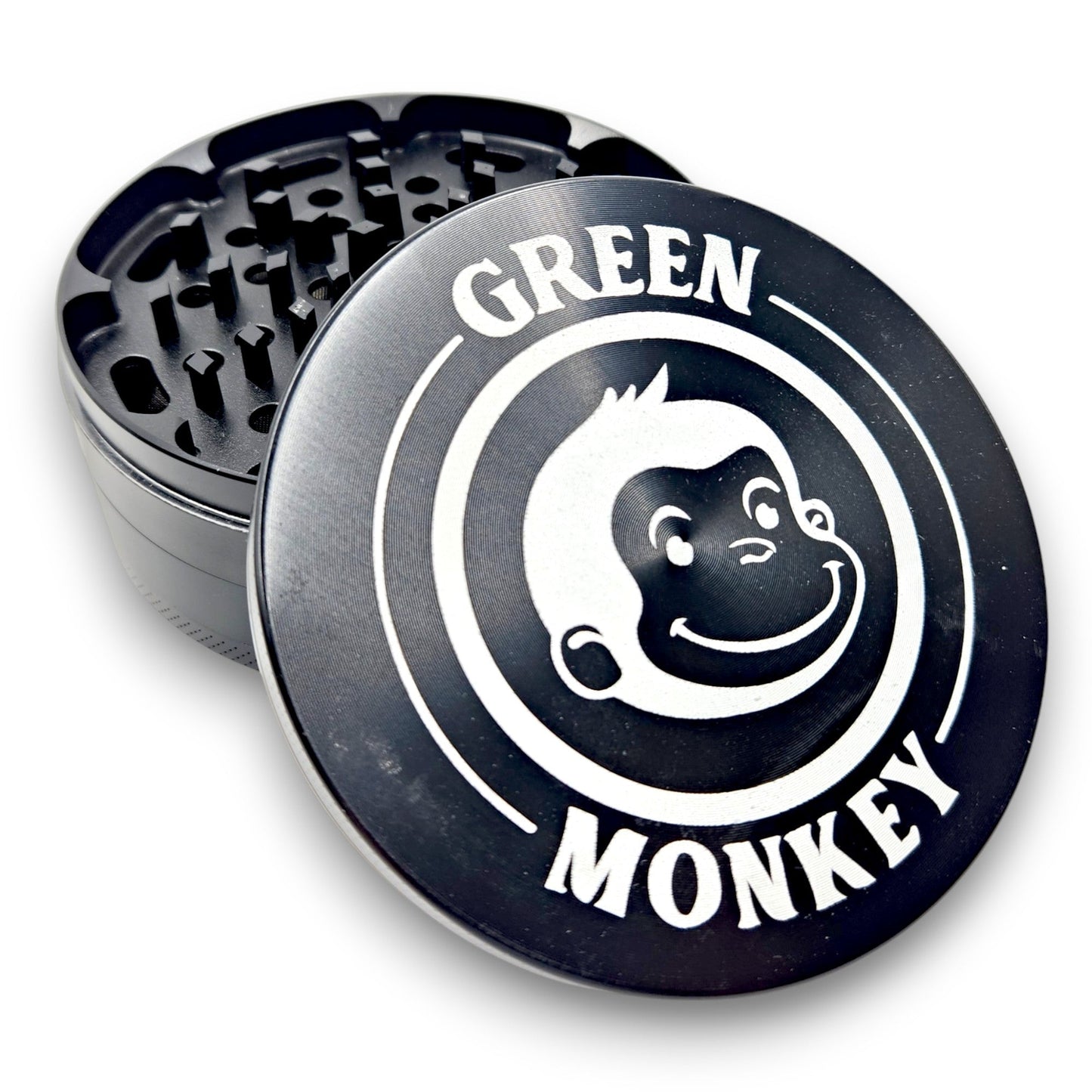 4" Large Green Monkey Capuchin Aluminum 4 Piece Grinder