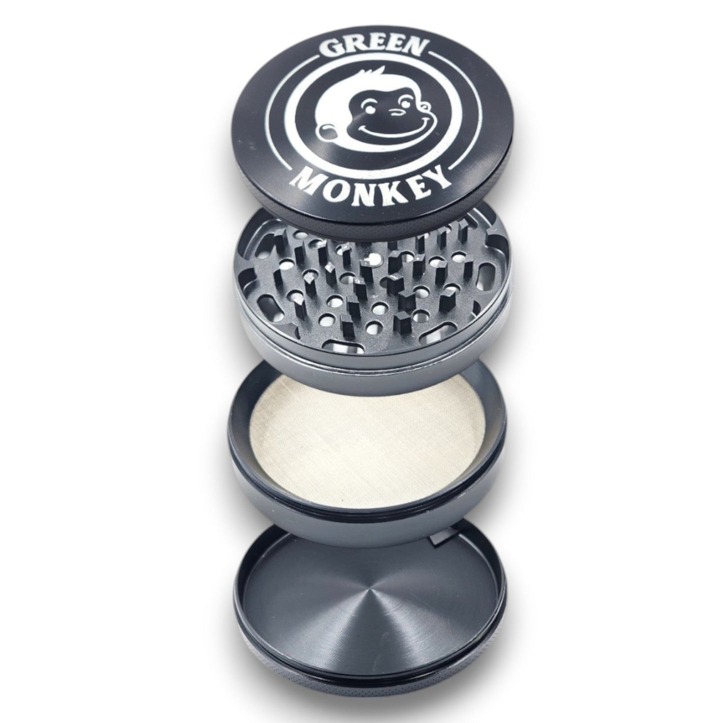 4" Large Green Monkey Capuchin Aluminum 4 Piece Grinder