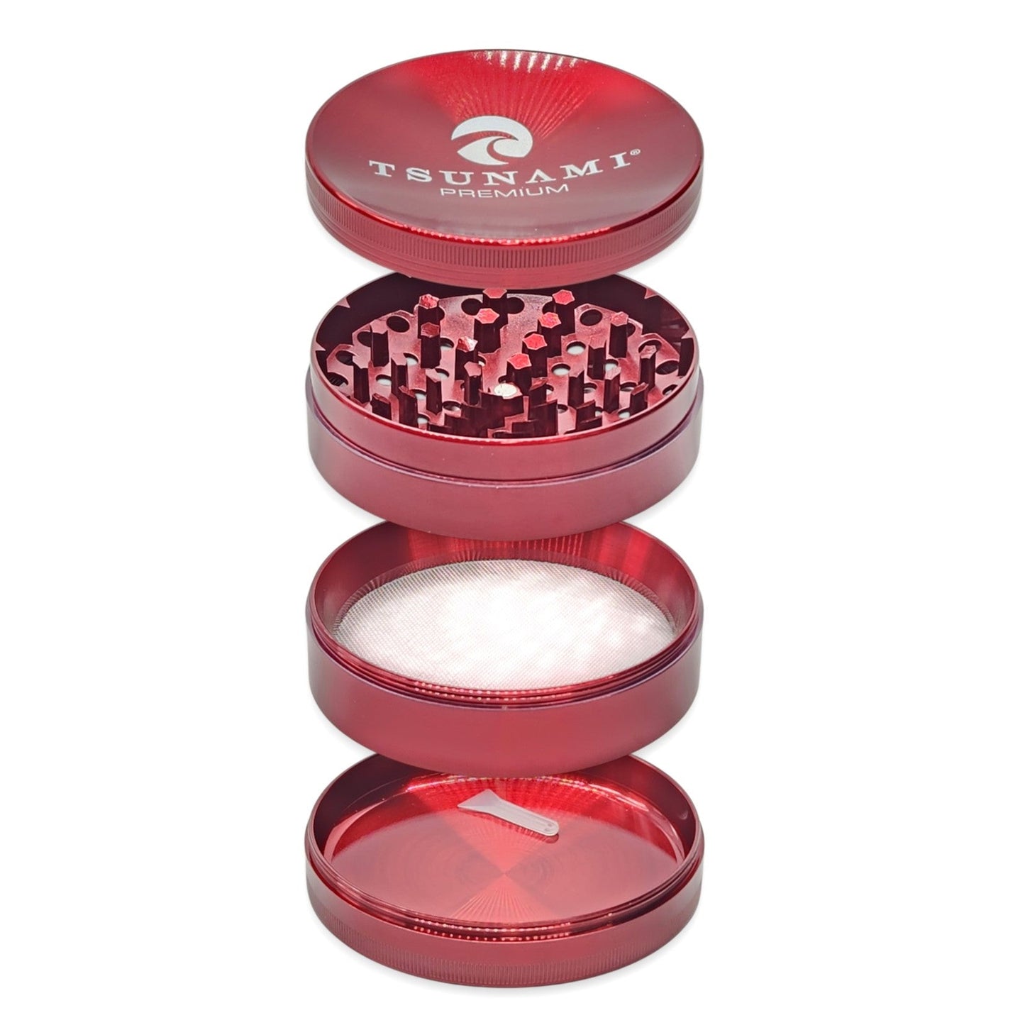4" Tsunami Chromium Finish 4 Piece Grinder