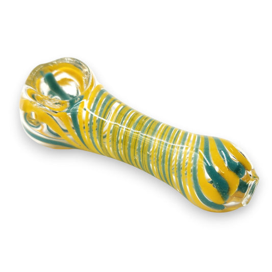 4" Yellow Teal Spiral Bowl