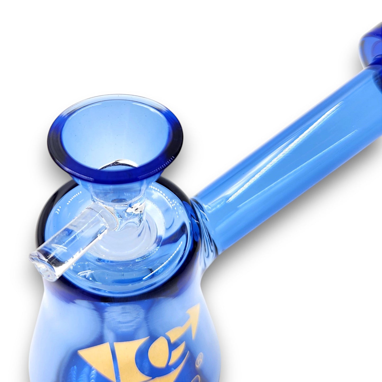 4.5" Diamond Glass Full Color Glass Bubbler