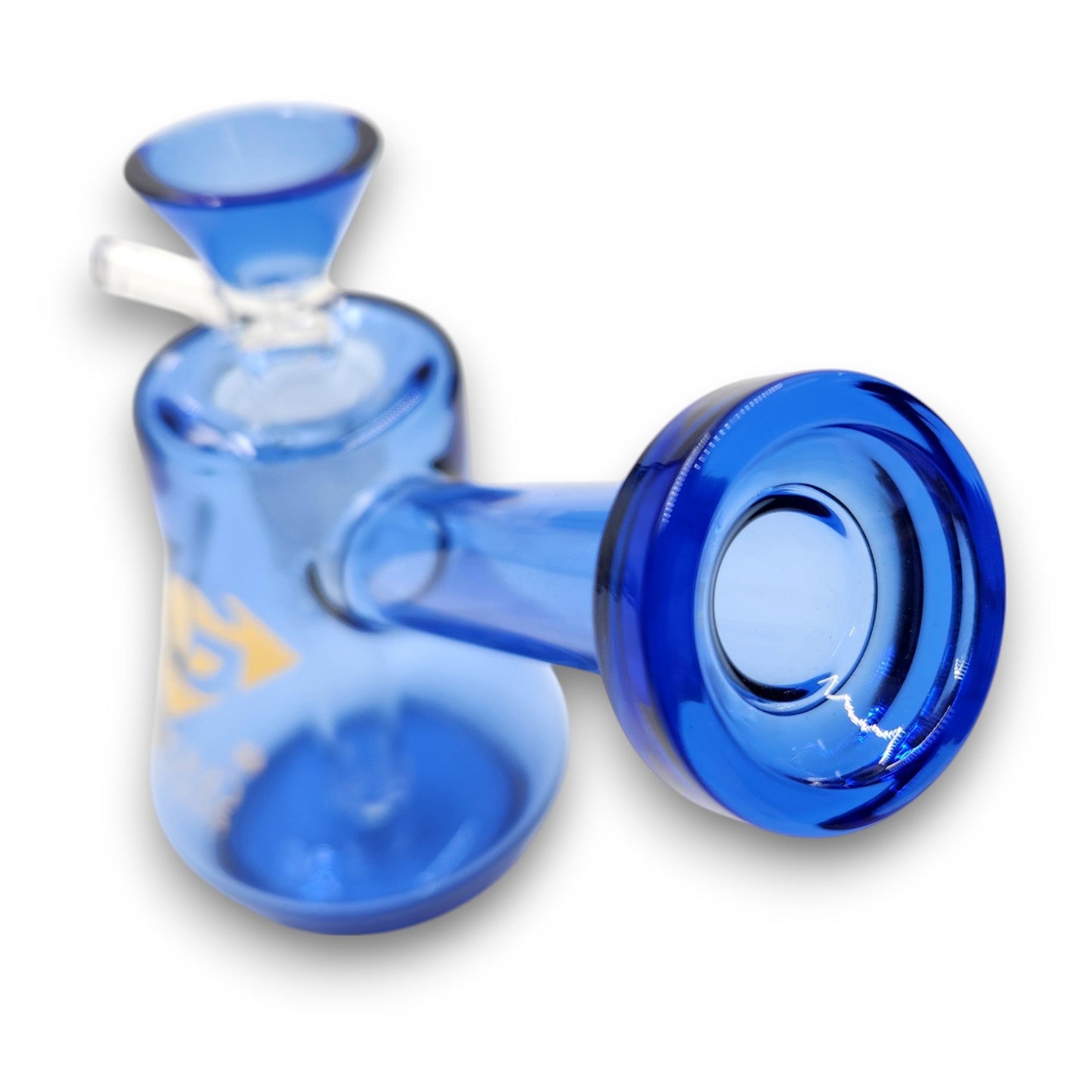 4.5" Diamond Glass Full Color Glass Bubbler