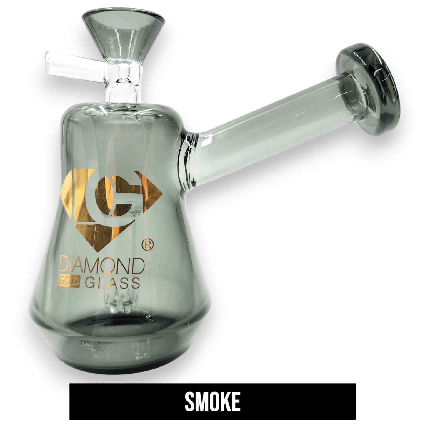 4.5" Diamond Glass Full Color Glass Bubbler