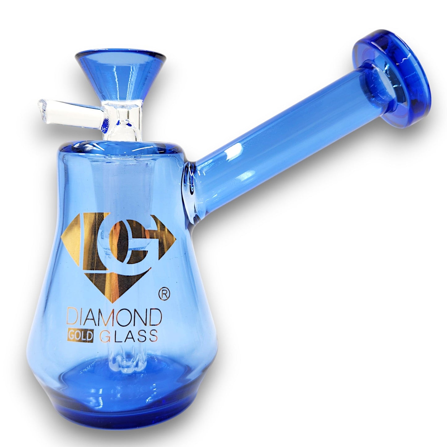 4.5" Diamond Glass Full Color Glass Bubbler