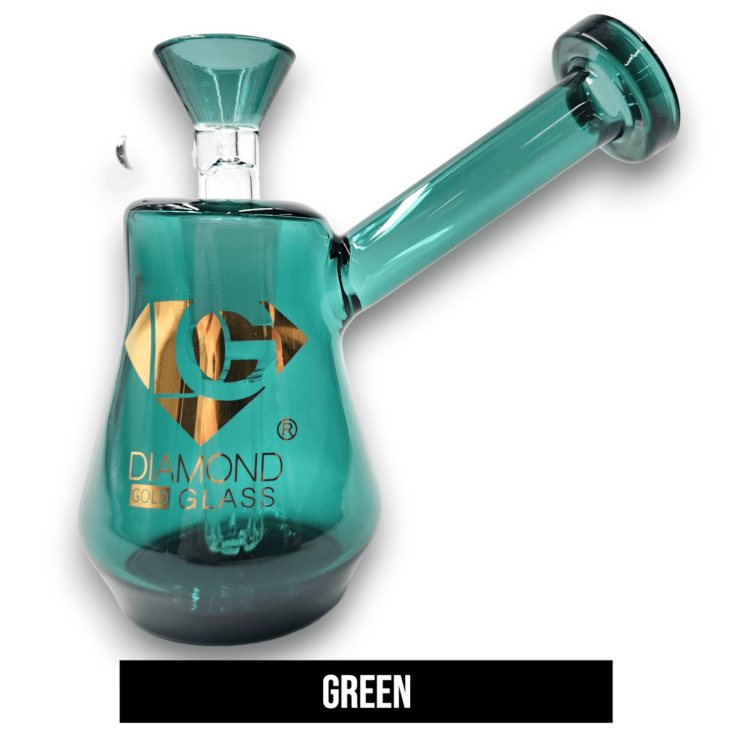 4.5" Diamond Glass Full Color Glass Bubbler