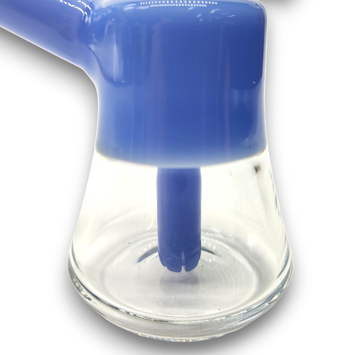 4.5" Diamond Glass Top Color Glass Bubbler
