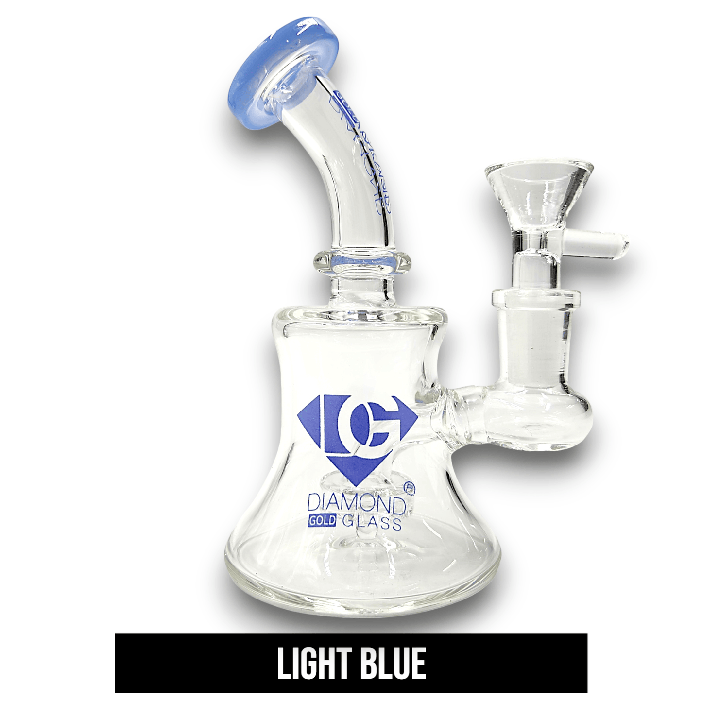 5 - 1/2" Diamond Glass Circ Percolator Pocket Bubbler Bong