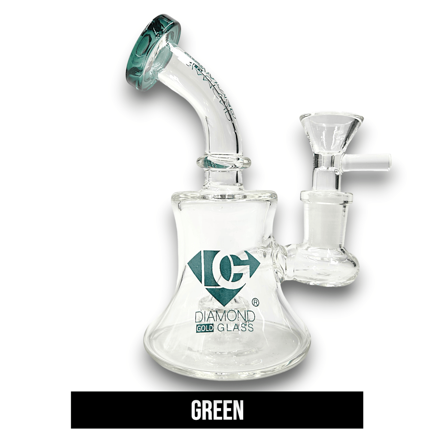 5 - 1/2" Diamond Glass Circ Percolator Pocket Bubbler Bong