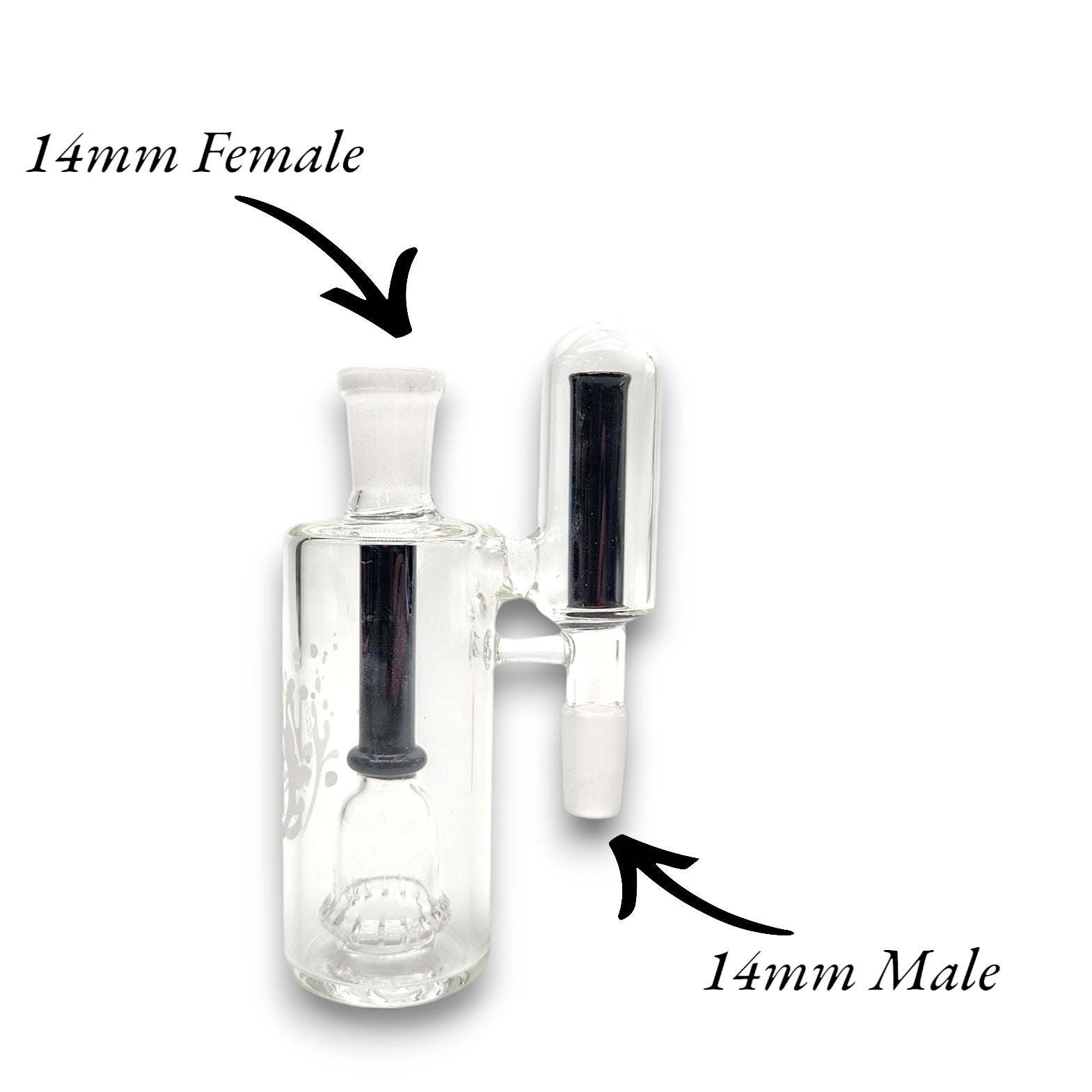 5 - 1/2" Pulsar UFO Perc "No Ash" 90 deg 14mm Ash Catcher