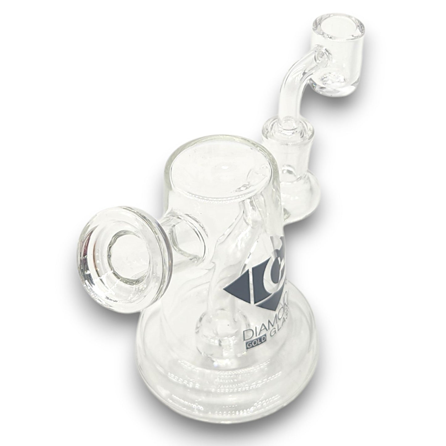 5" Diamond Glass Mini Dab Rig Circ Perc Bong
