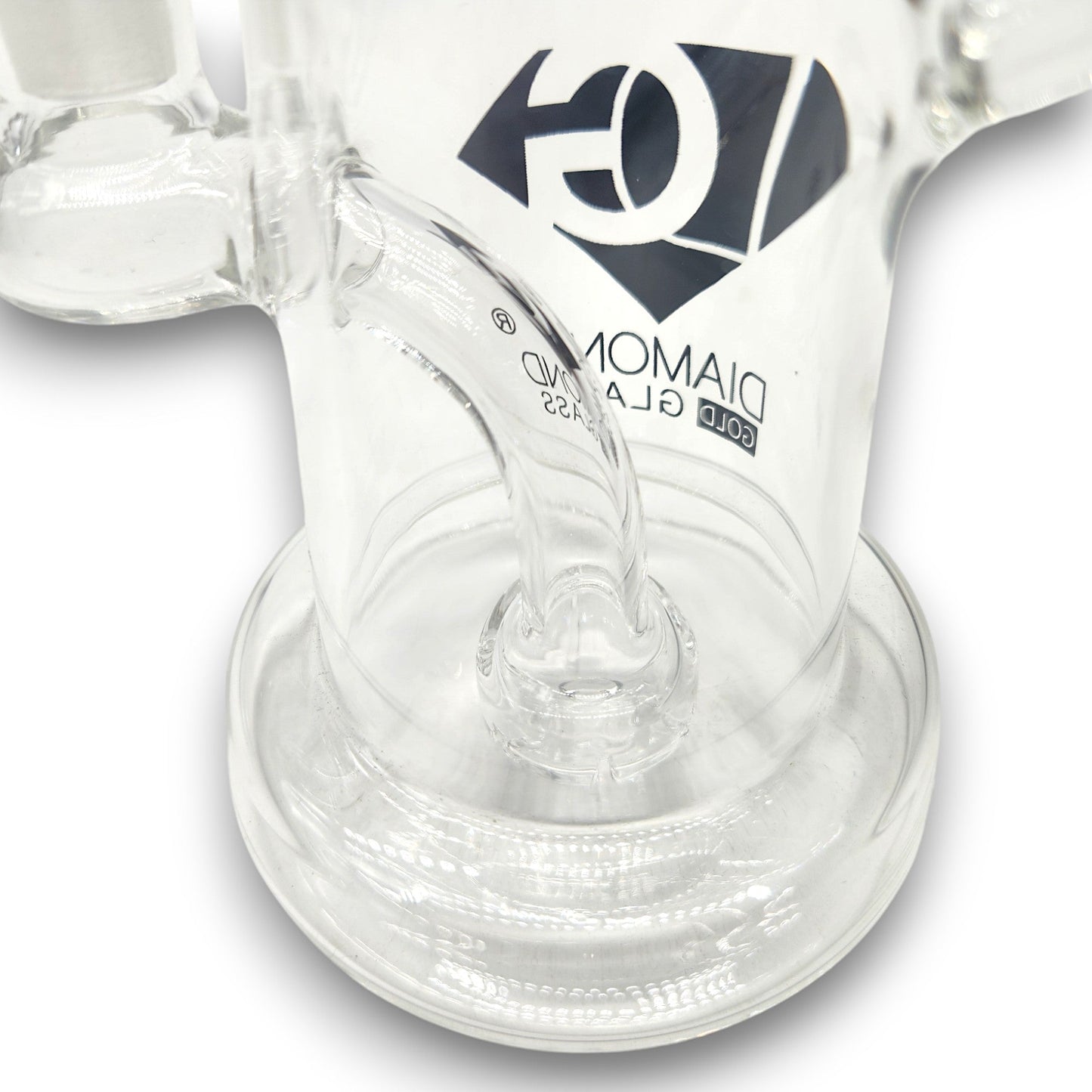 5" Diamond Glass Mini Dab Rig Circ Perc Bong