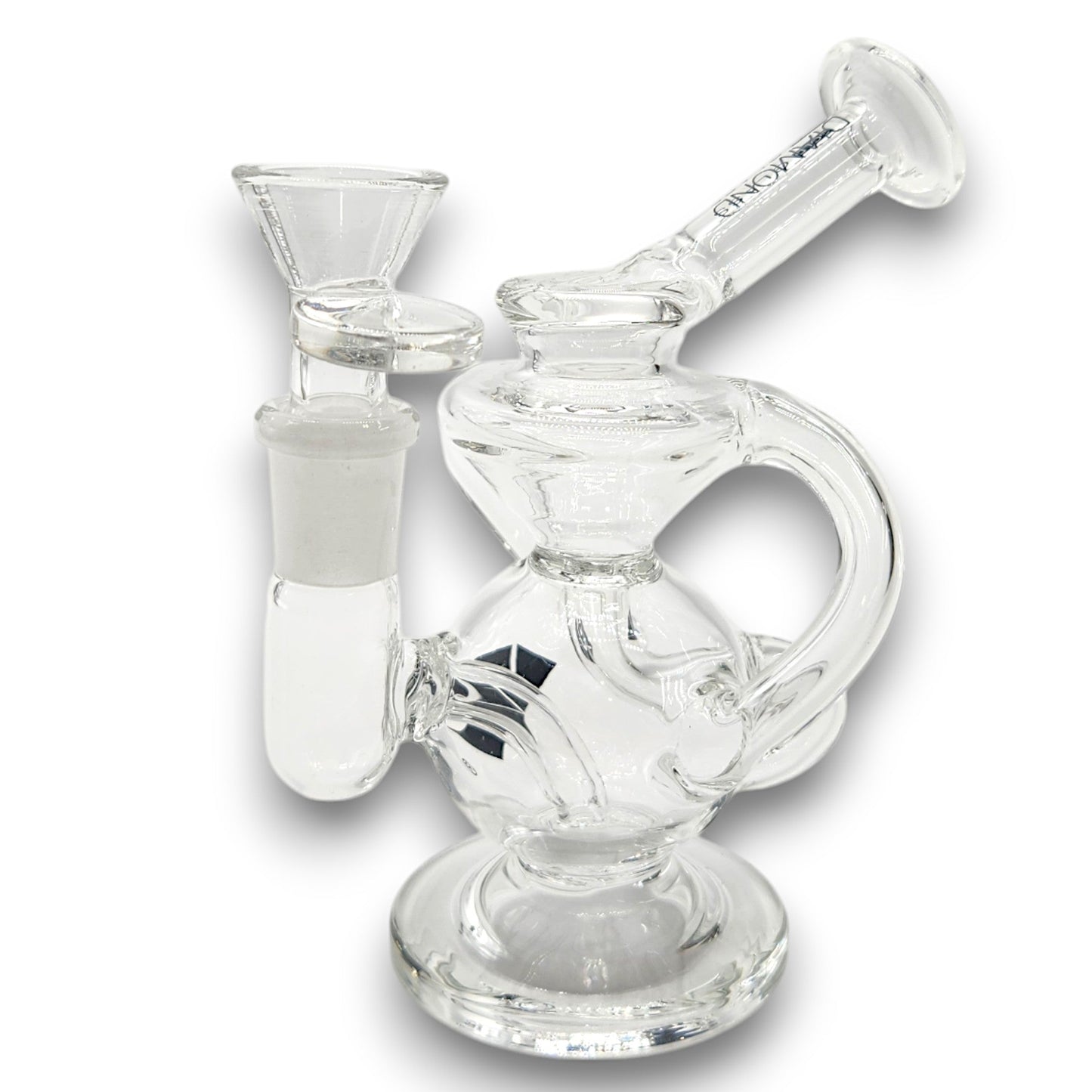 5" Diamond Glass Recycler Perc Pocket Bubbler Mini Bong