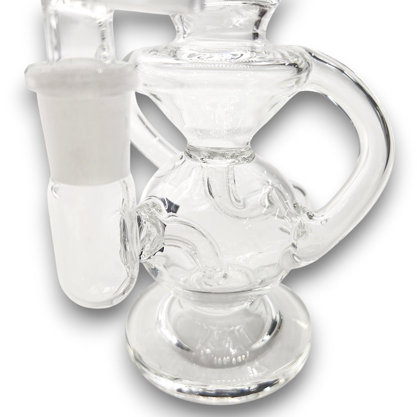 5" Diamond Glass Recycler Perc Pocket Bubbler Mini Bong