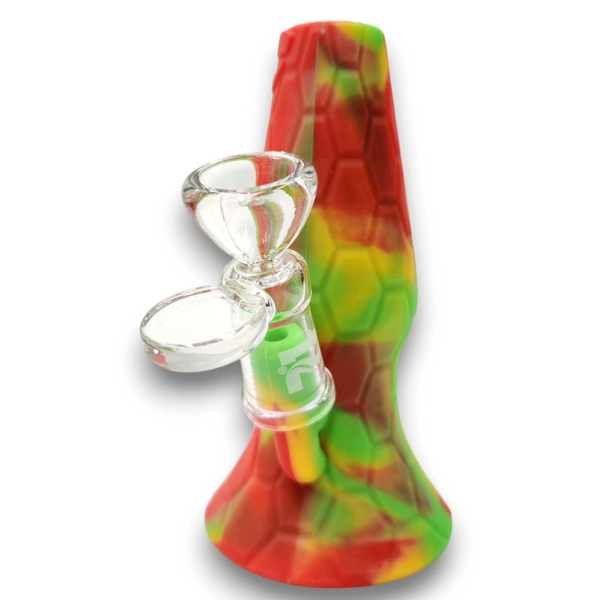 5" Pulsar Lava Flow Bong Flower and Dab Rig Silicone