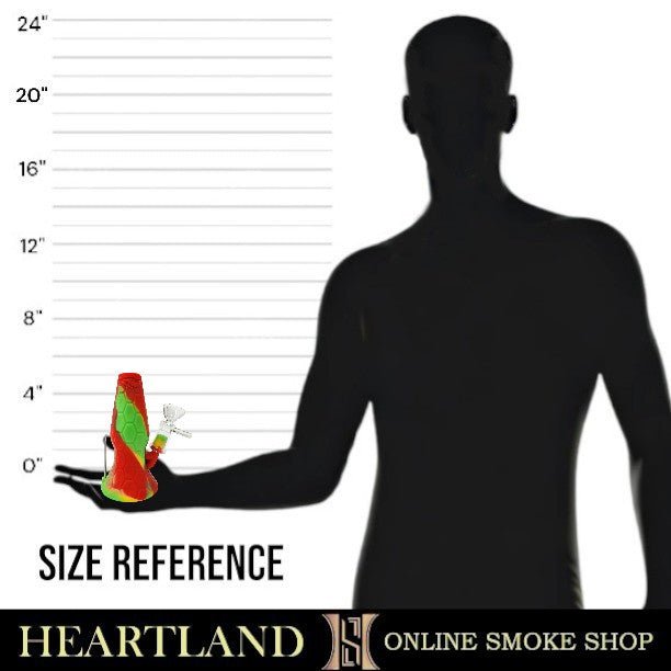 5" Pulsar Lava Flow Bong Flower and Dab Rig Silicone