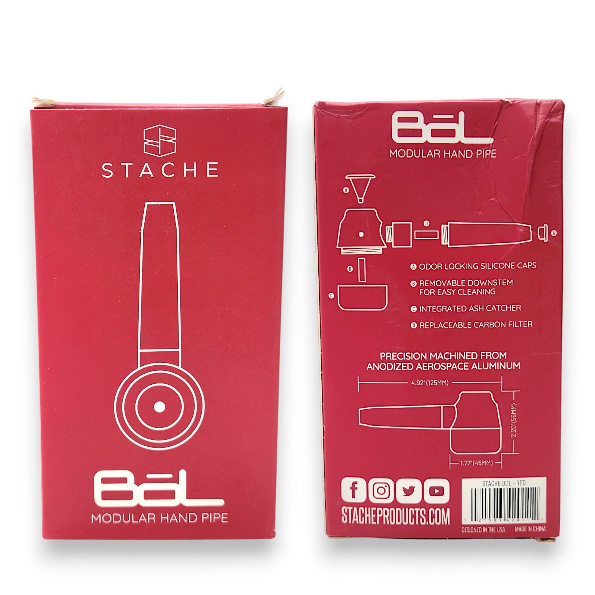 5" Stache Bol Aluminum Modular Hand Bowl Pipe