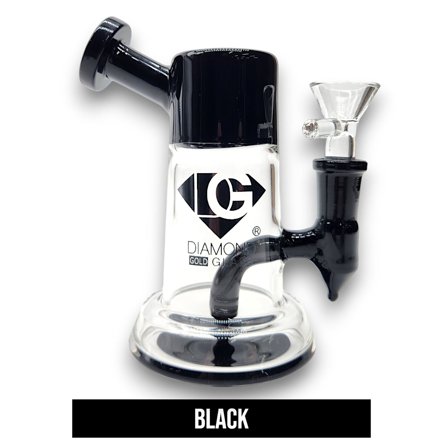 5.5" Diamond Glass Mini Bong Bubbler