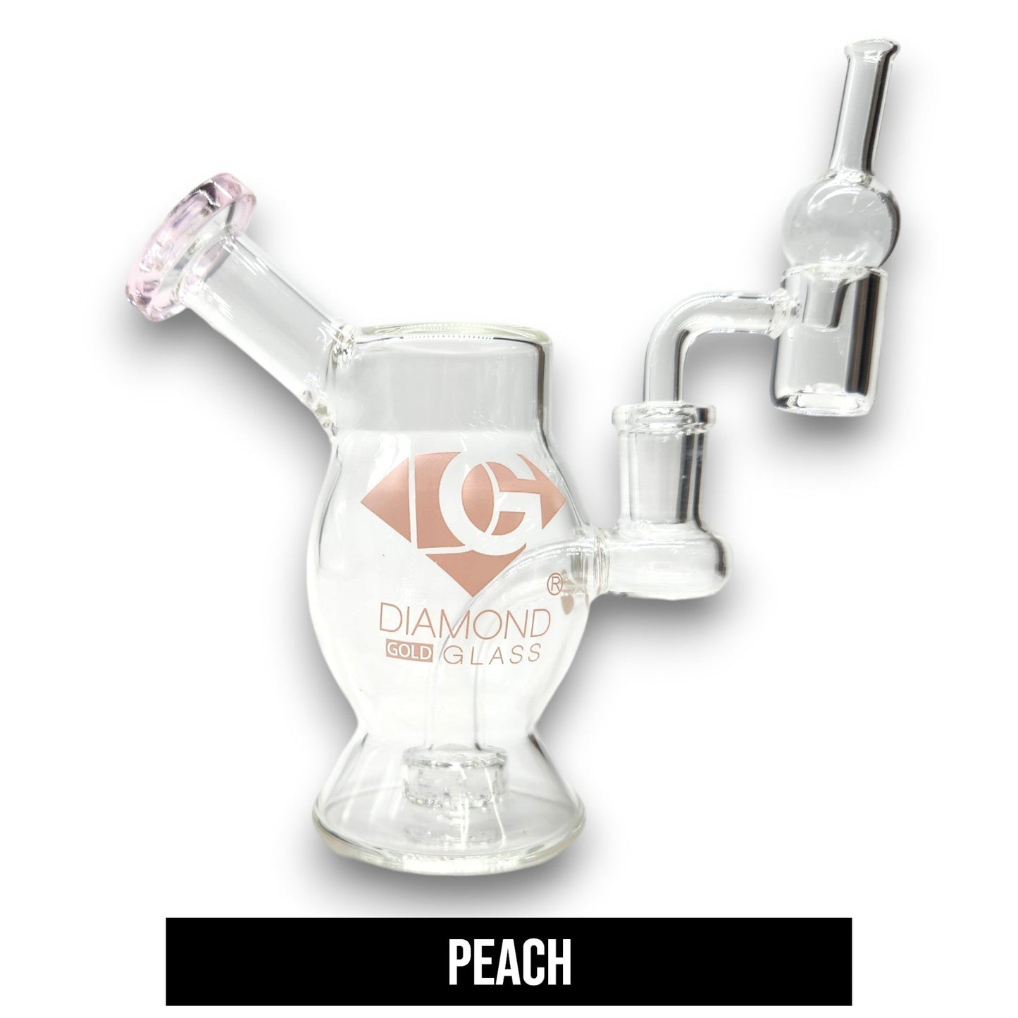 5.5" Diamond Glass Mini Dab Rig Circ Perc Bong