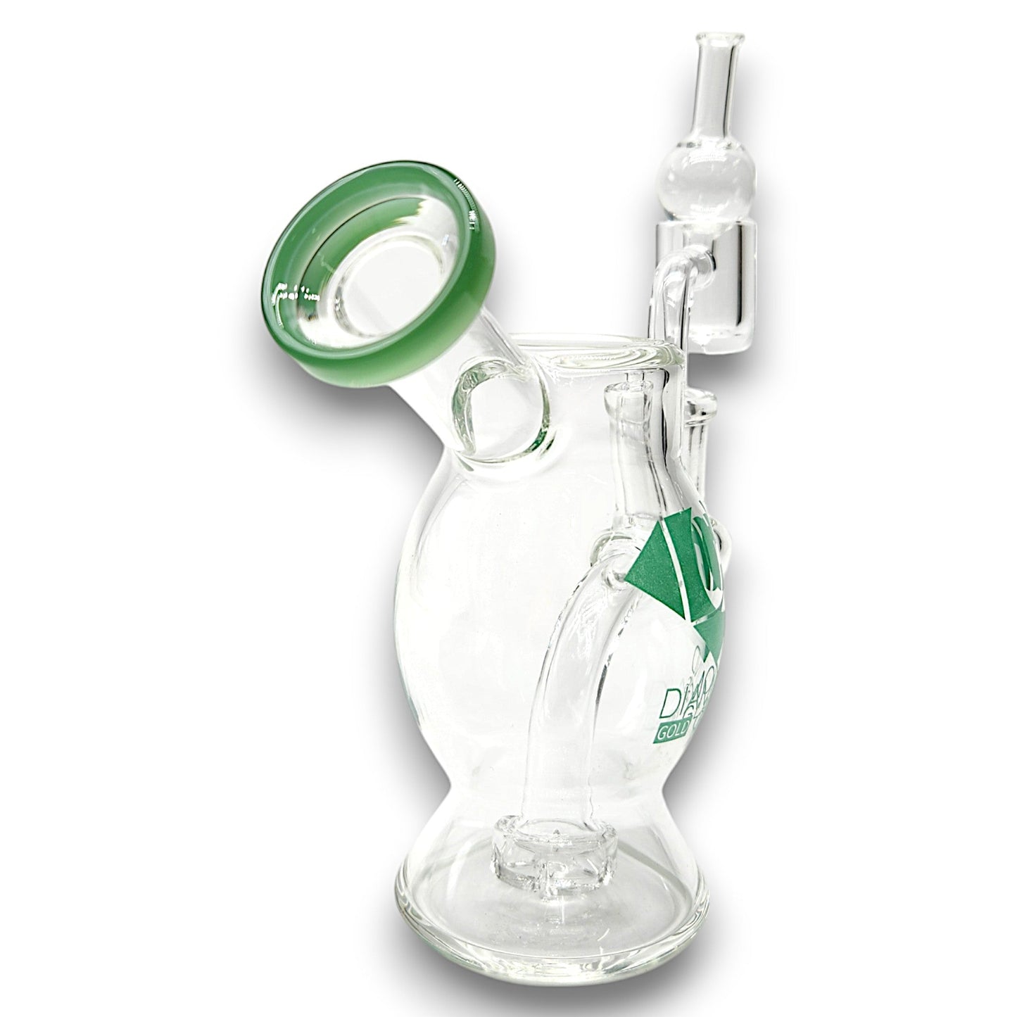 5.5" Diamond Glass Mini Dab Rig Circ Perc Bong