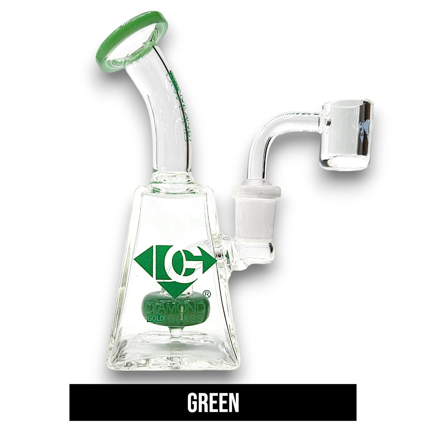 5.5" Diamond Glass Mini Rig Pocket Bubbler Circ Perc Bong