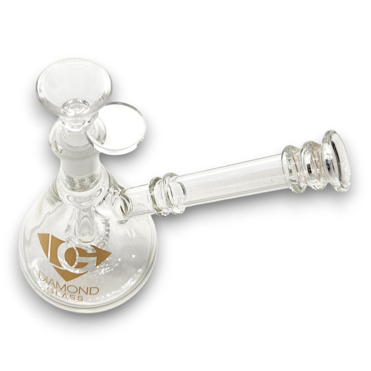 6" Diamond Glass Pyramid Shape Circ Perc Bubbler Bong