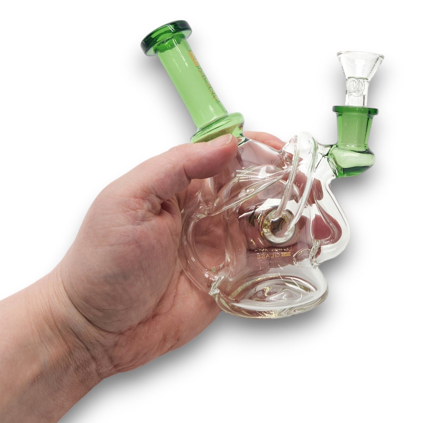 6" Diamond Glass Recycler Bubbler Bong