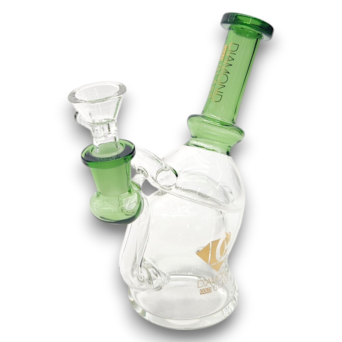 6" Diamond Glass Recycler Bubbler Bong