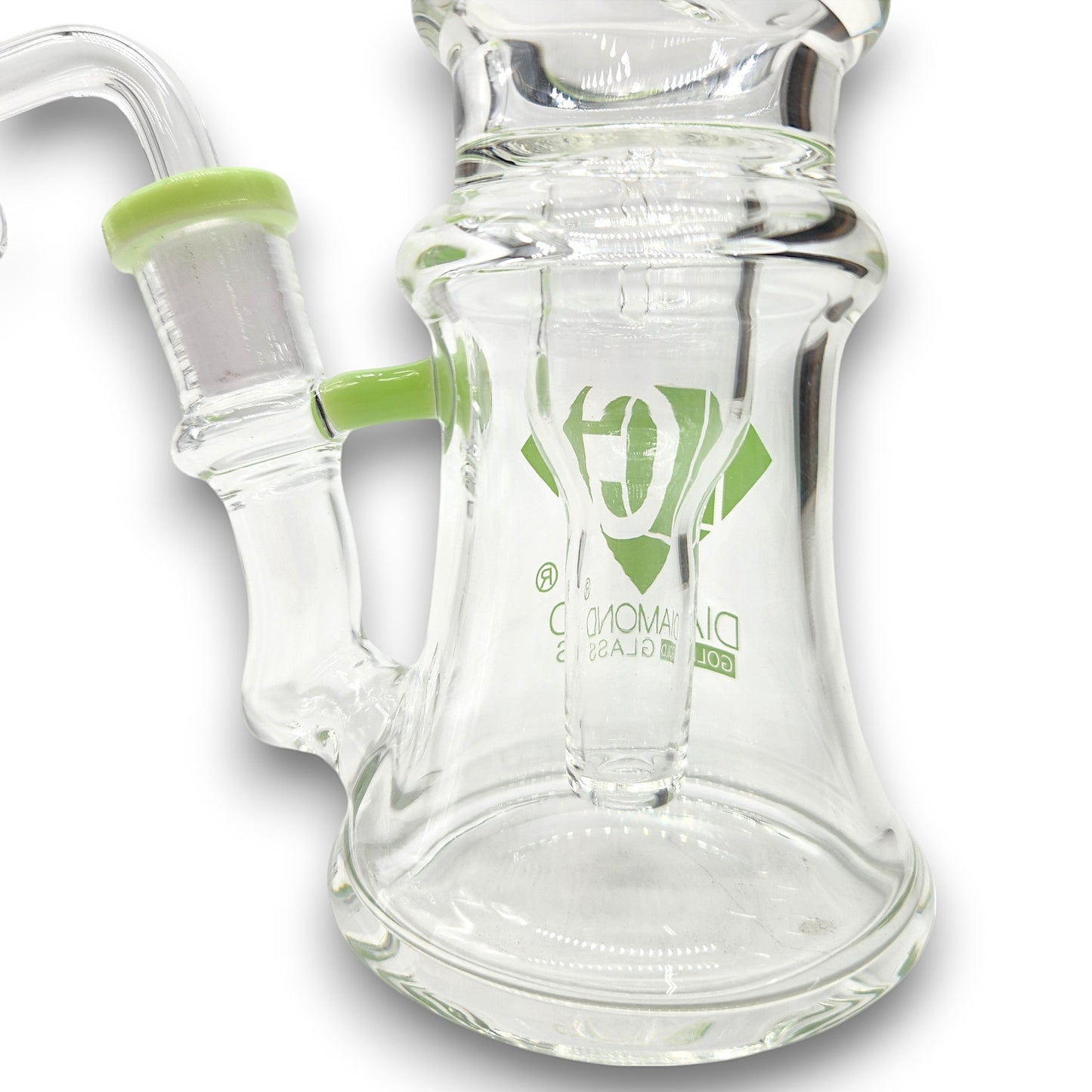 6" Diamond Glass Vortex Perc Dab Rig Bong