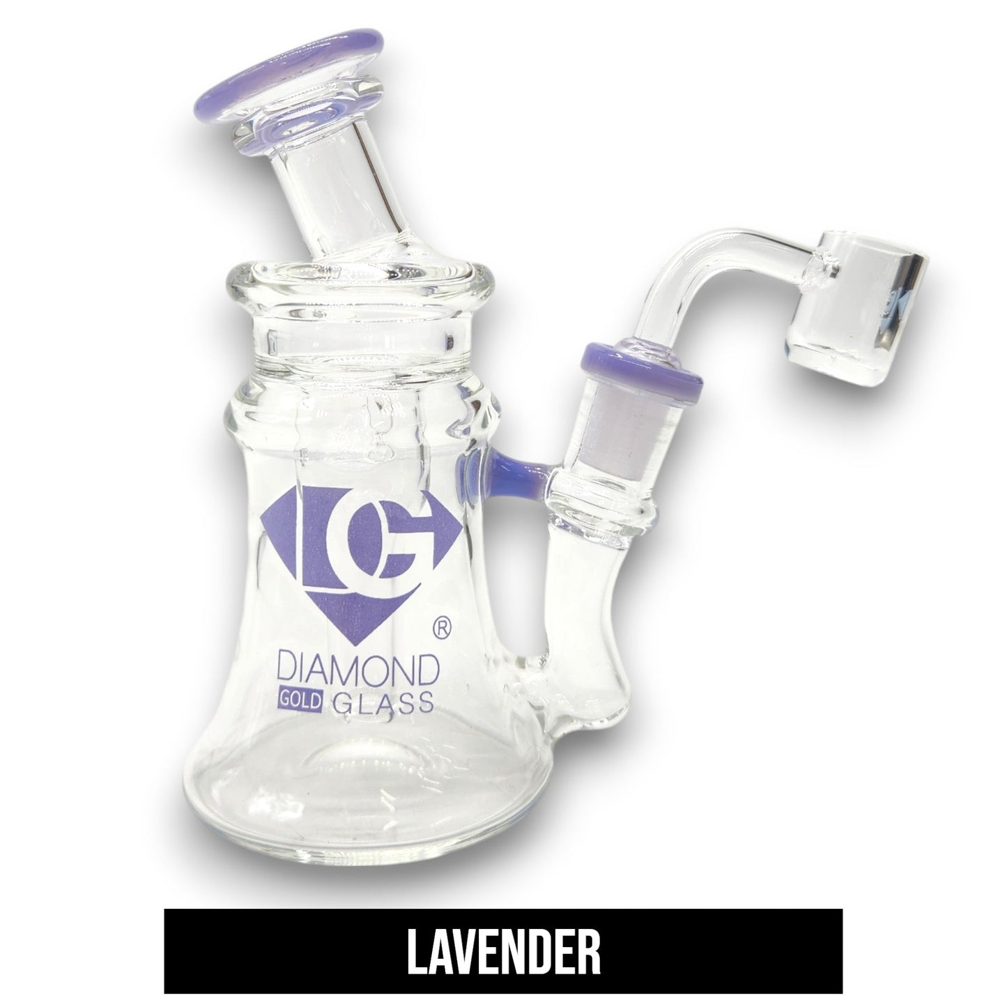 6" Diamond Glass Vortex Perc Dab Rig Bong