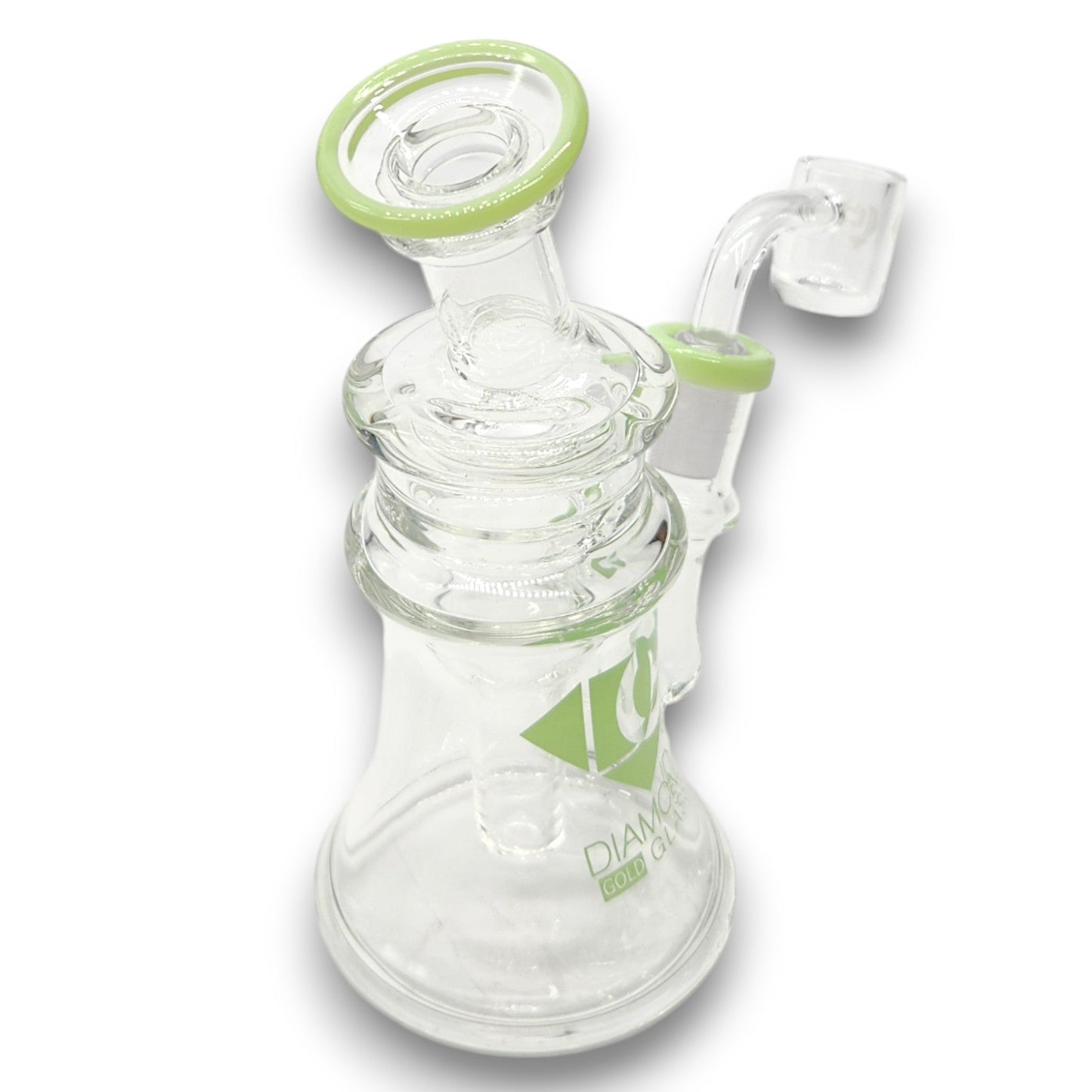 6" Diamond Glass Vortex Perc Dab Rig Bong