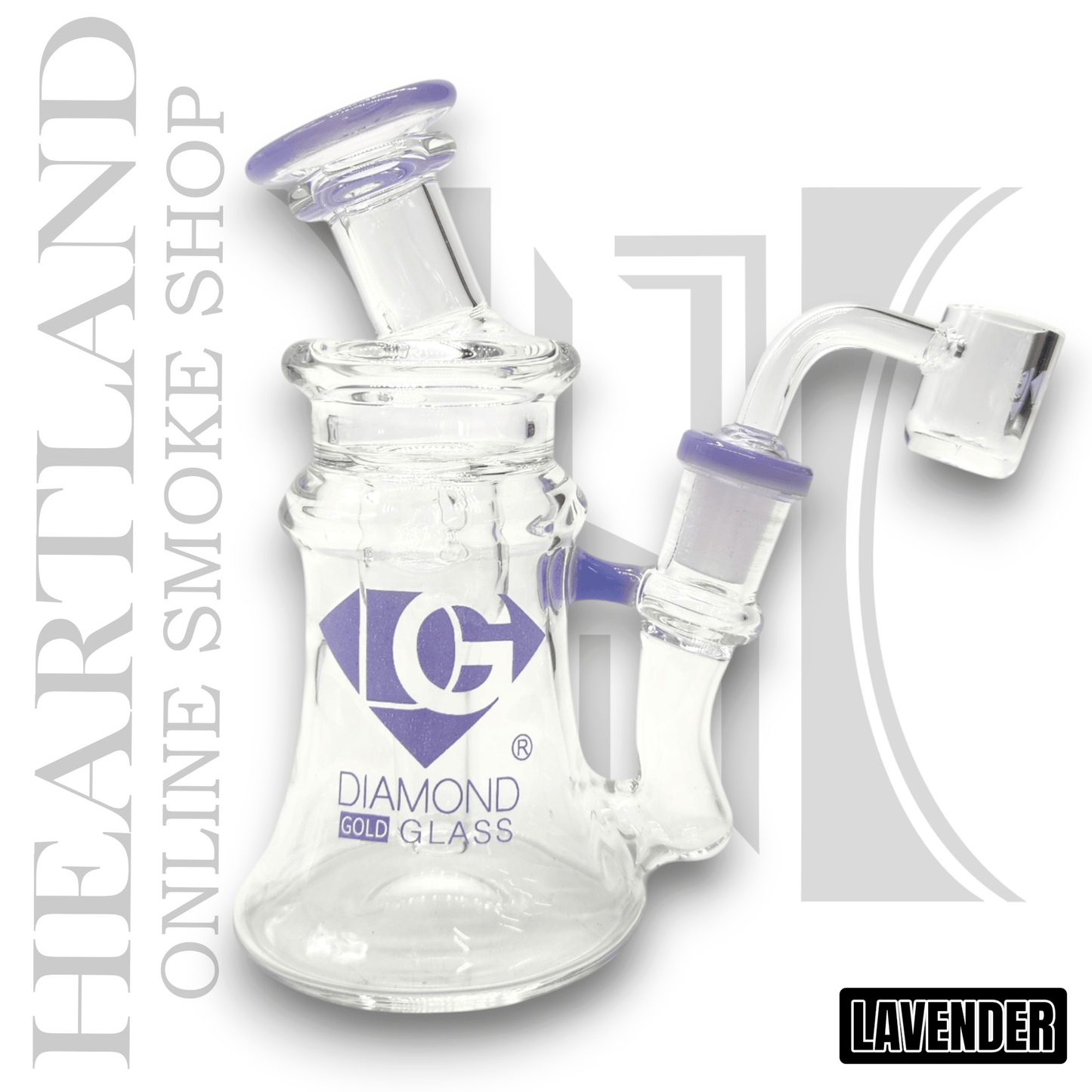 6" Diamond Glass Vortex Perc Dab Rig Bong