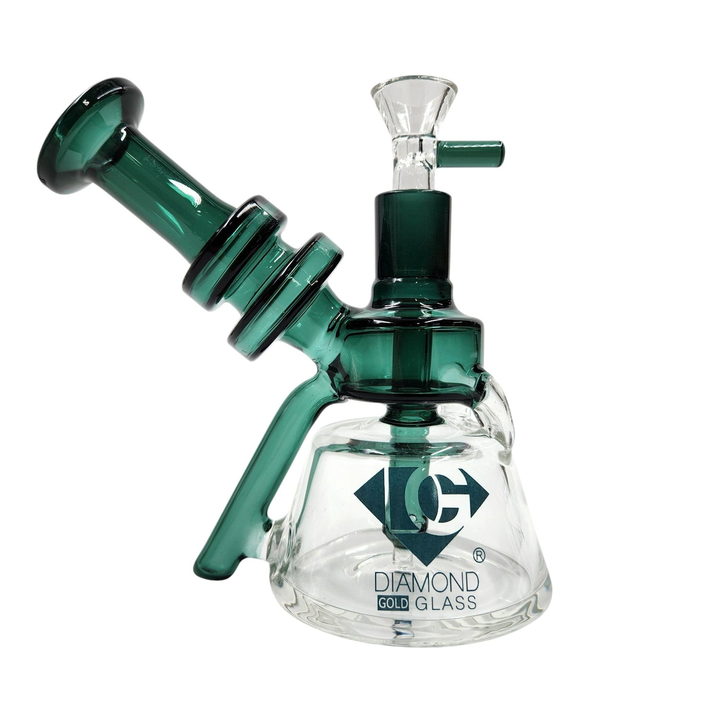 6" Diamond Recycler Bubbler Bong