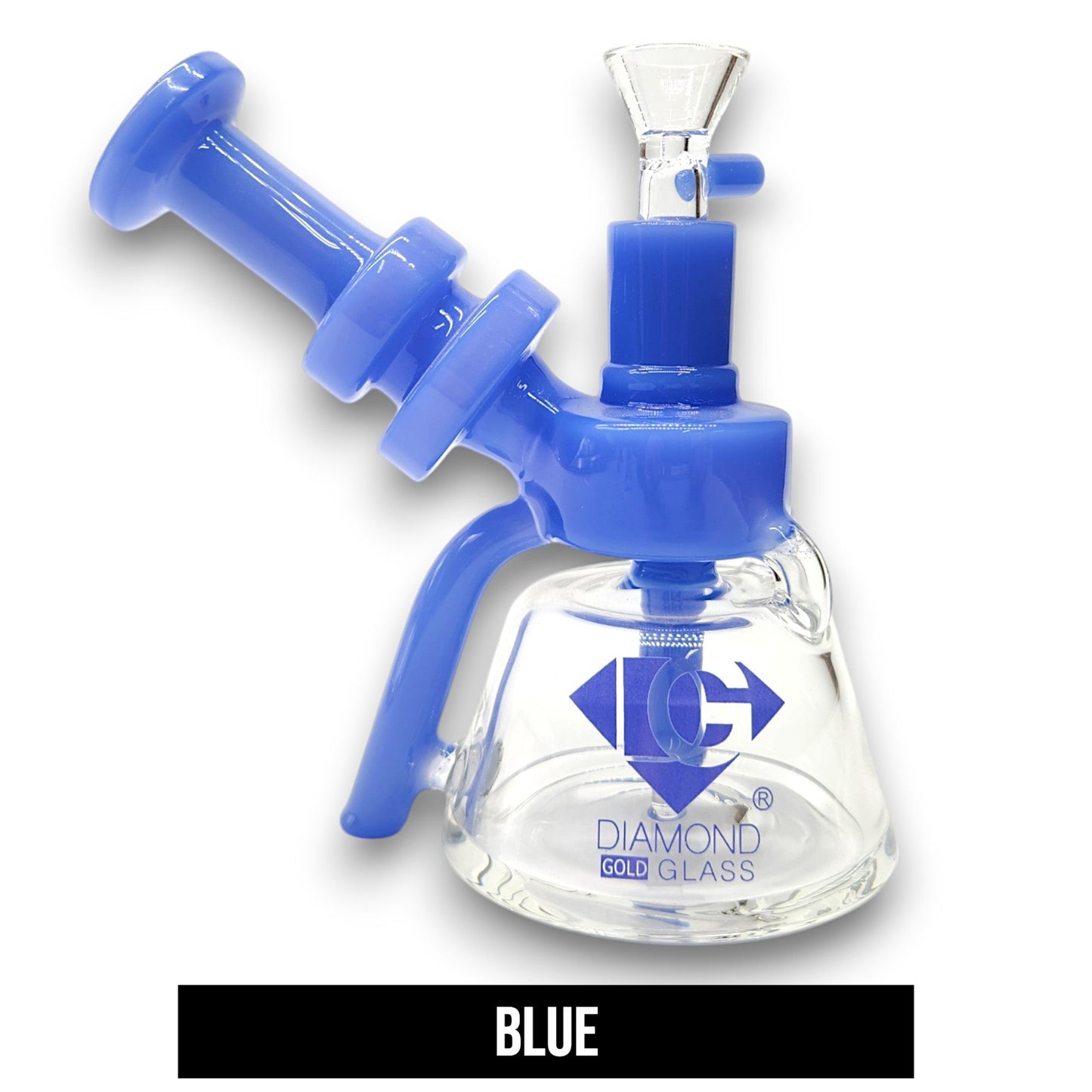 6" Diamond Recycler Bubbler Bong