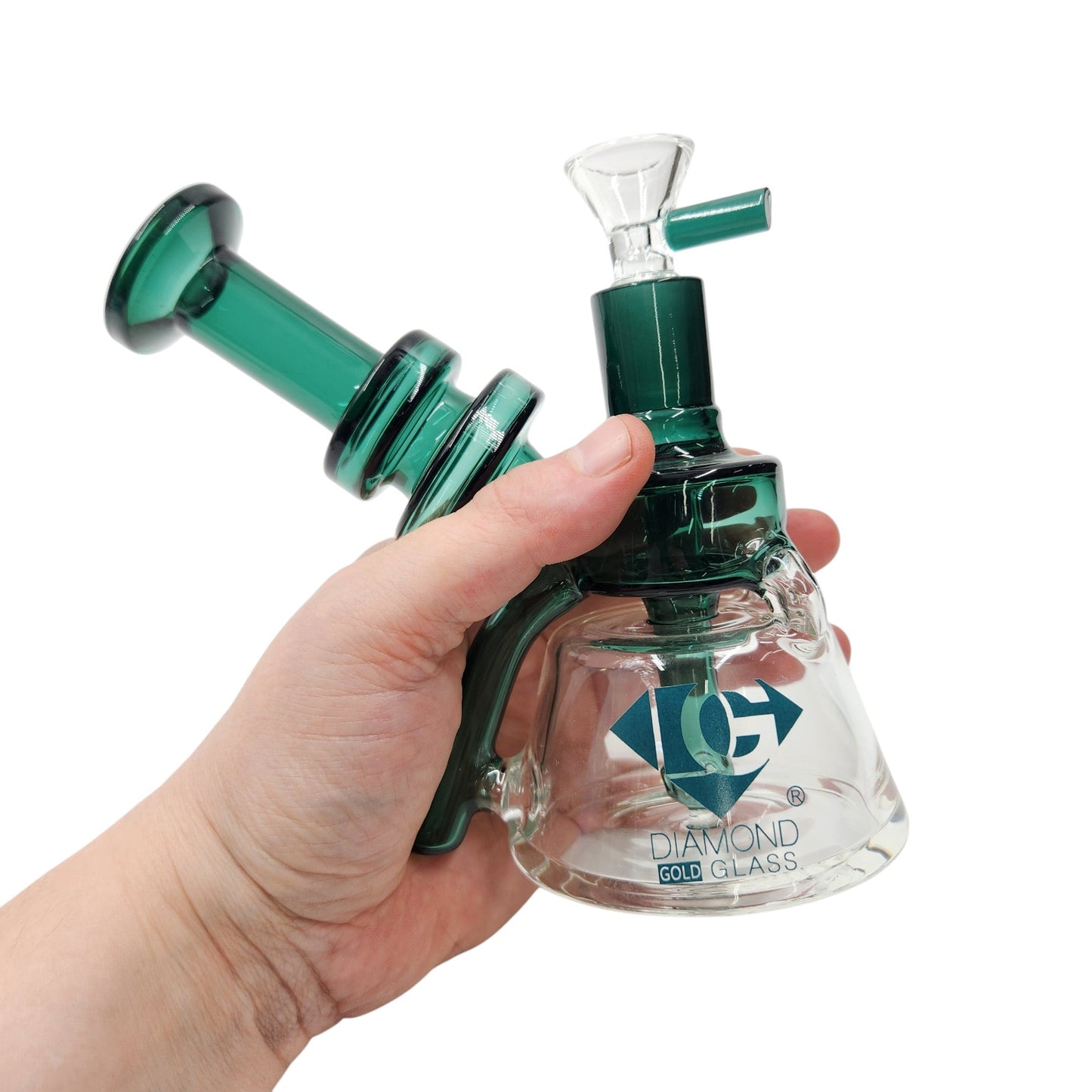 6" Diamond Recycler Bubbler Bong