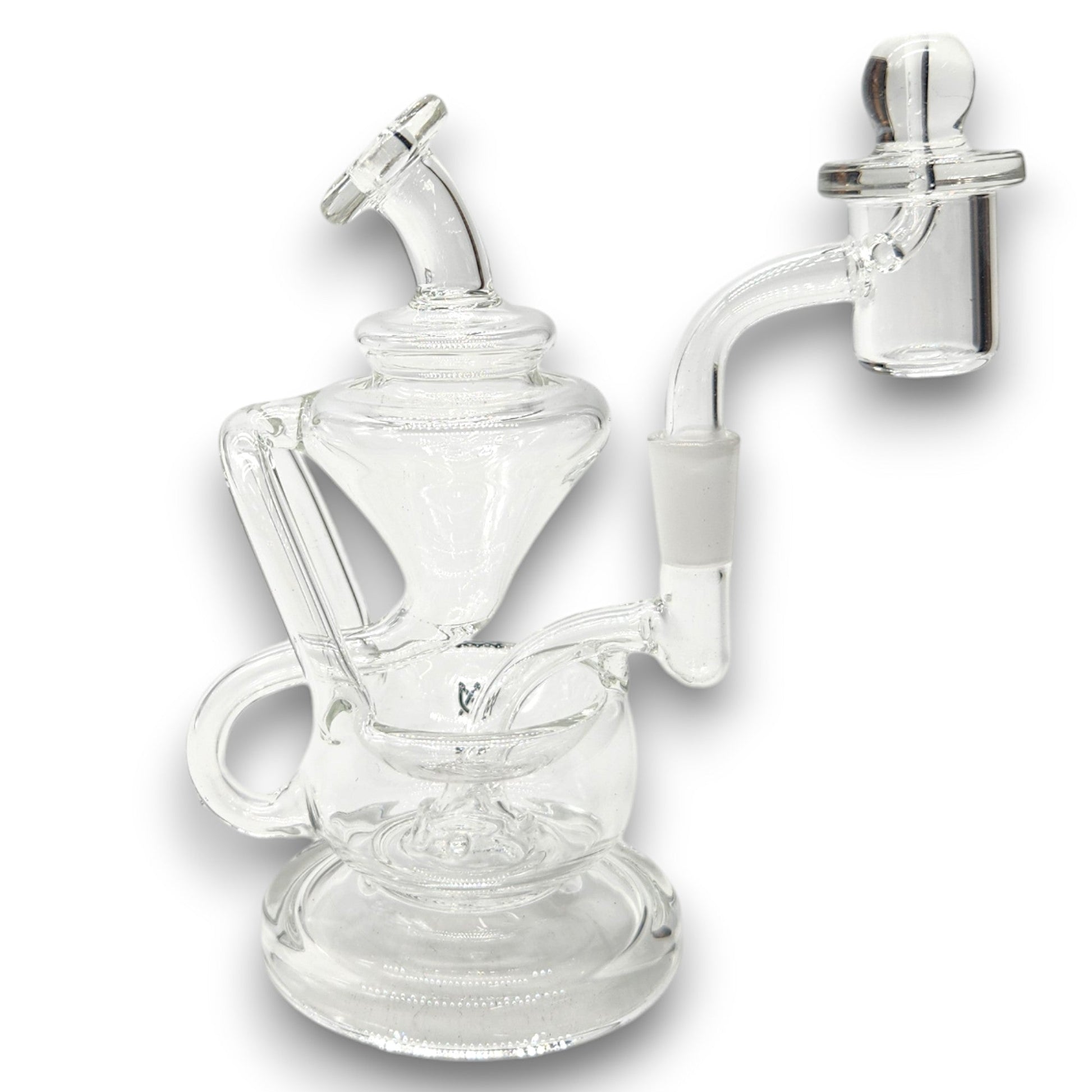 6" MJ Arsenal Claude Recycler Circ Perc Mini Dab Rig Bong