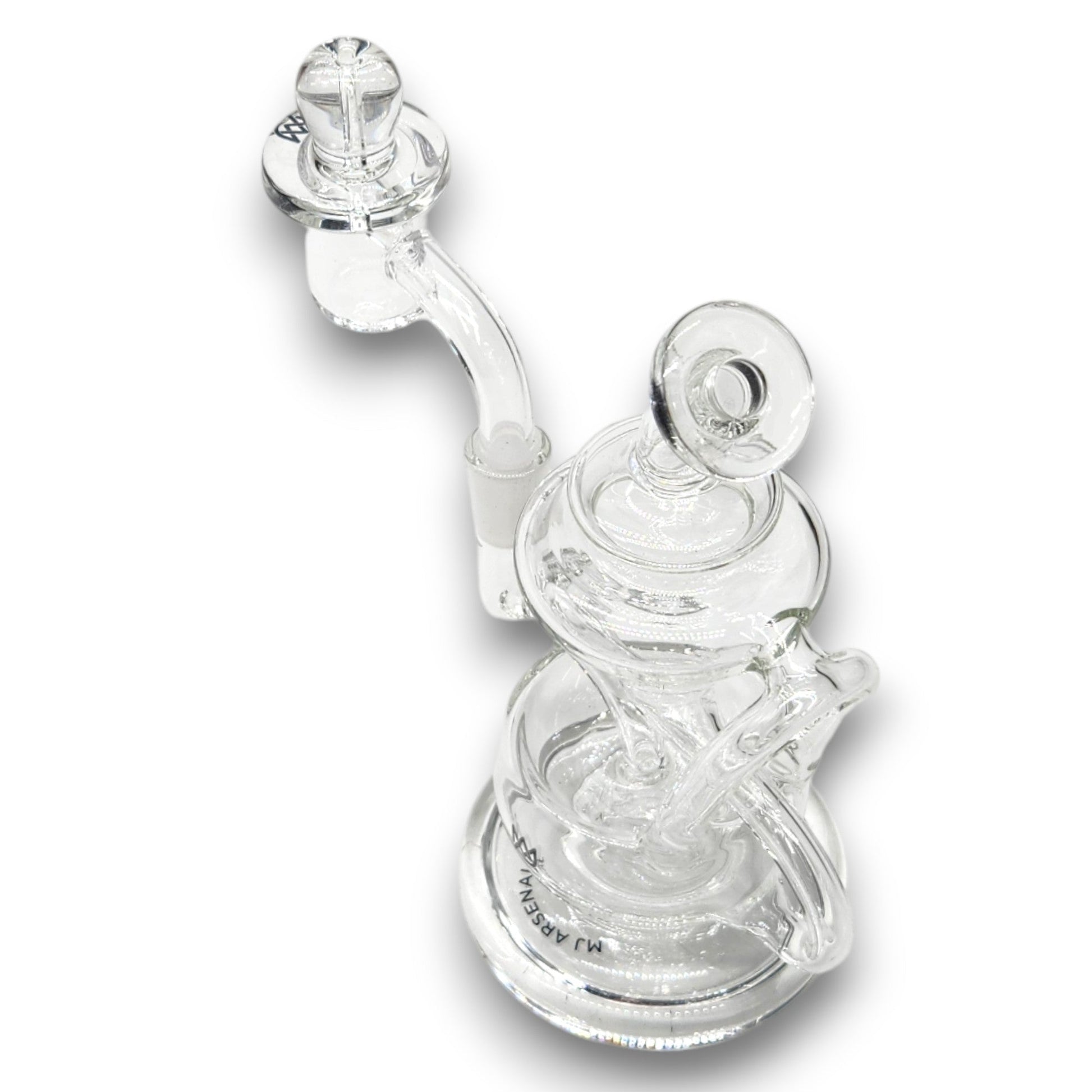 6" MJ Arsenal Claude Recycler Circ Perc Mini Dab Rig Bong