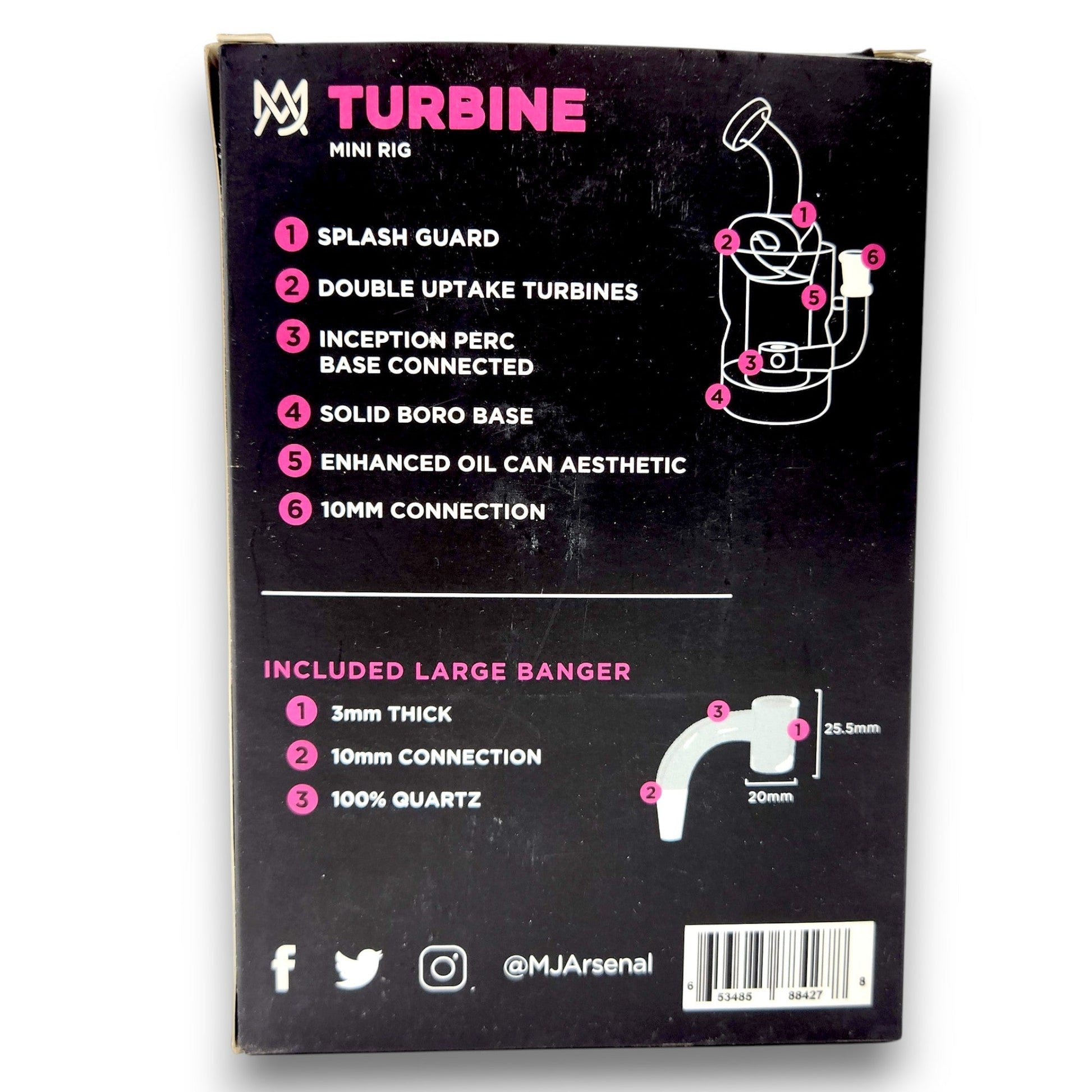 6" MJ Arsenal Mini Rig Turbine